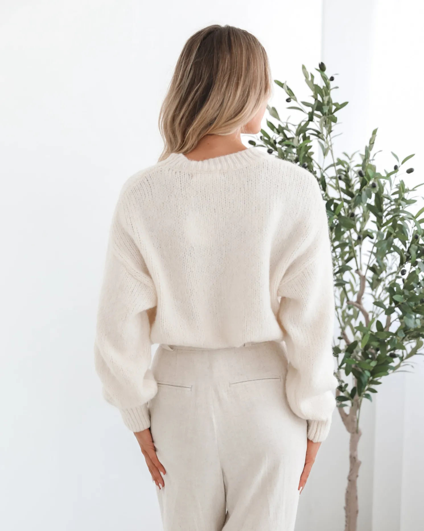 Adelaine Knit - Cream Print