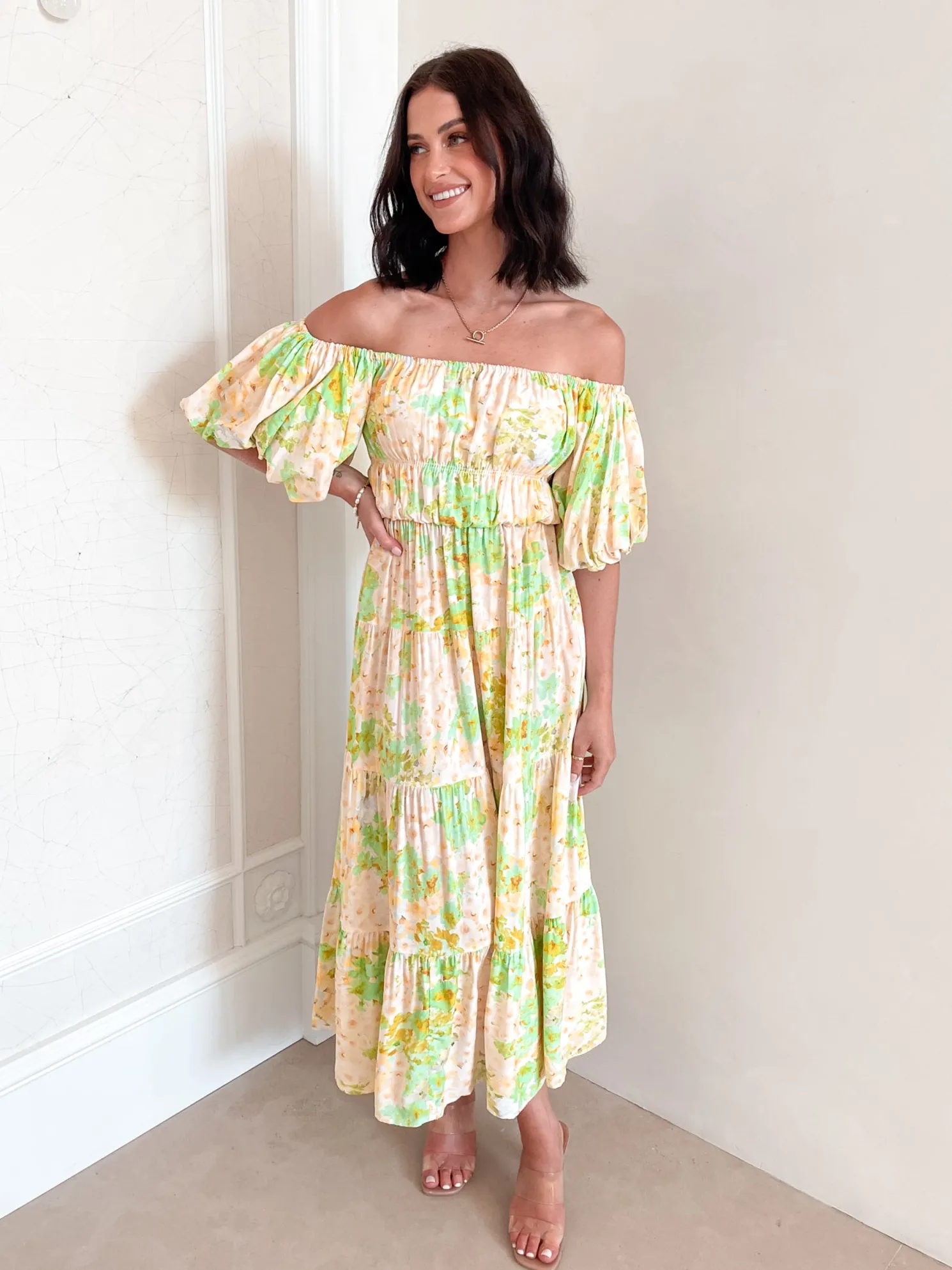 Aiyanna Dress - Green Floral