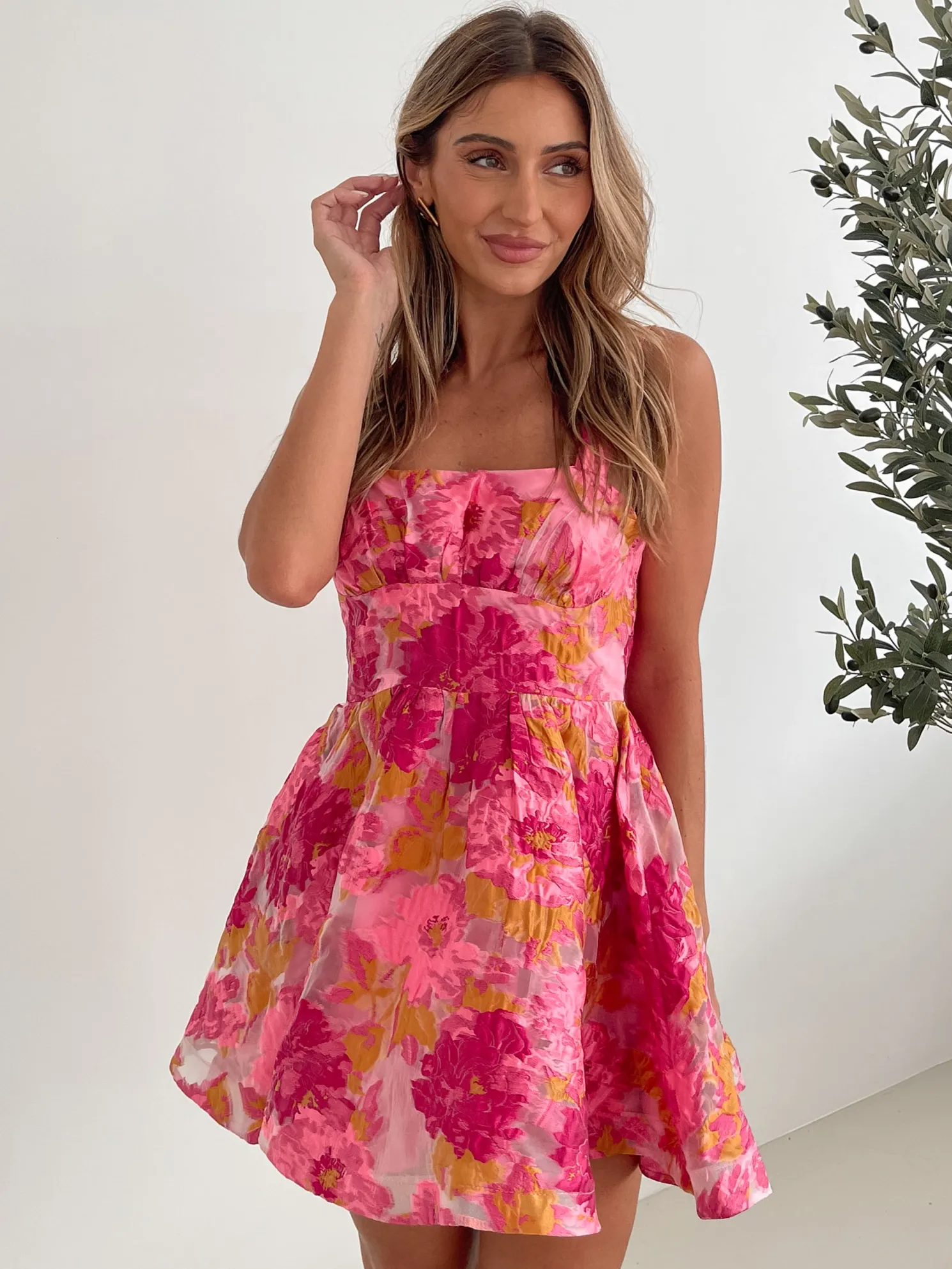 Allana Dress - Pink Floral