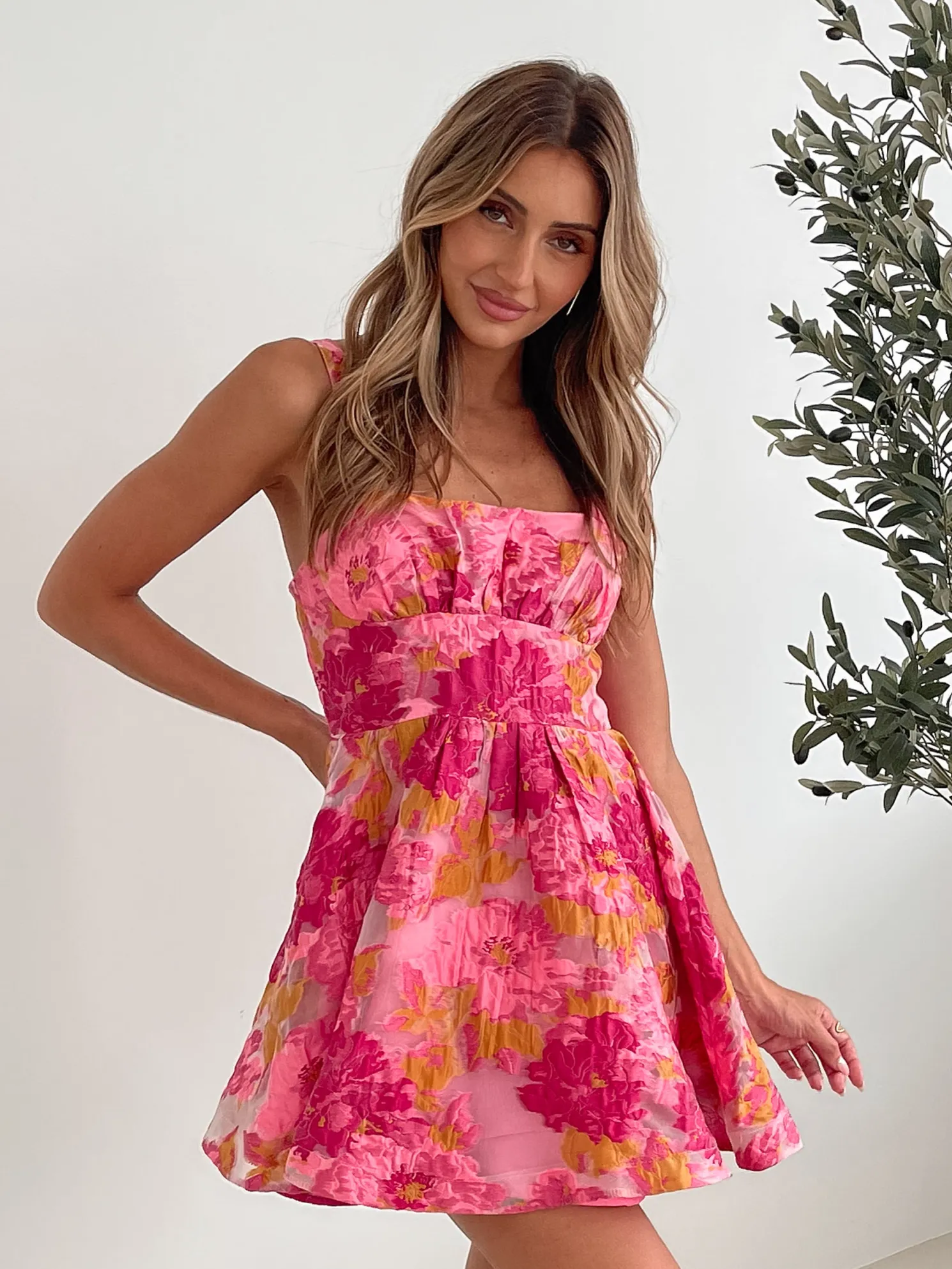 Allana Dress - Pink Floral