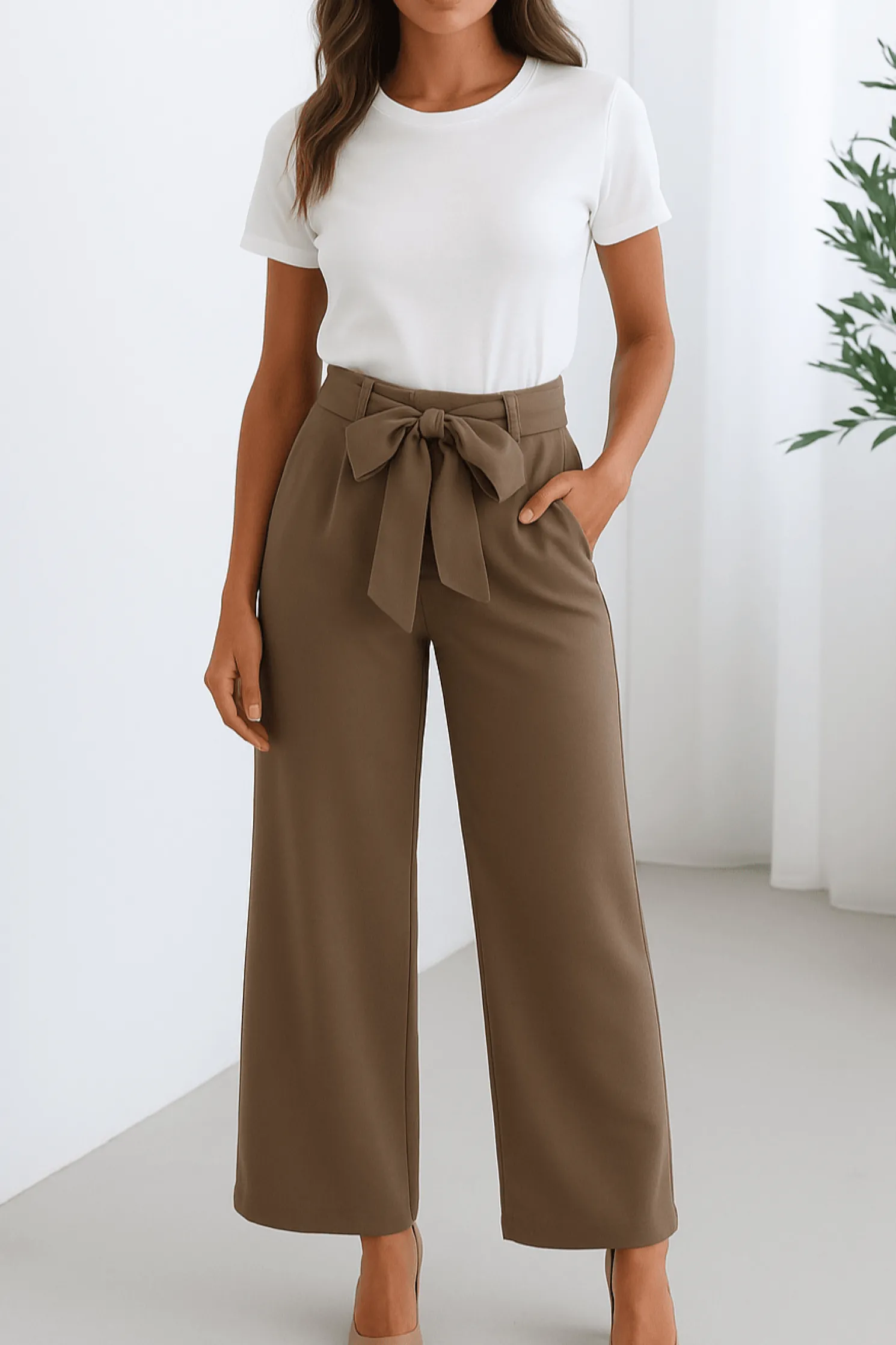 Alma Pants - Ashbrown