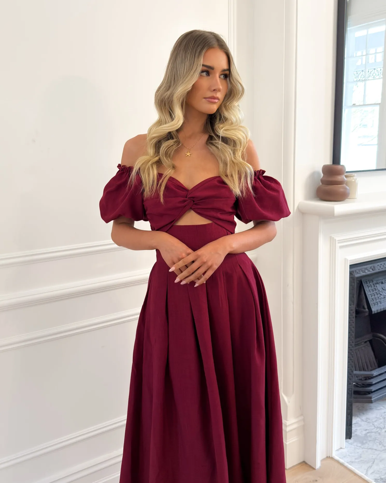 Anvika Dress - Wine