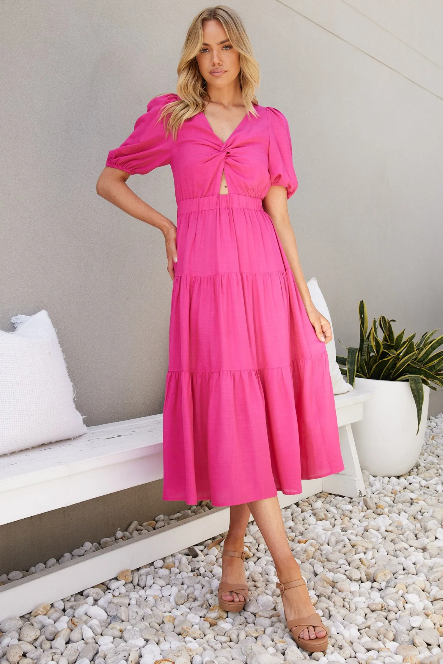 Ashlan Dress - Hot Pink