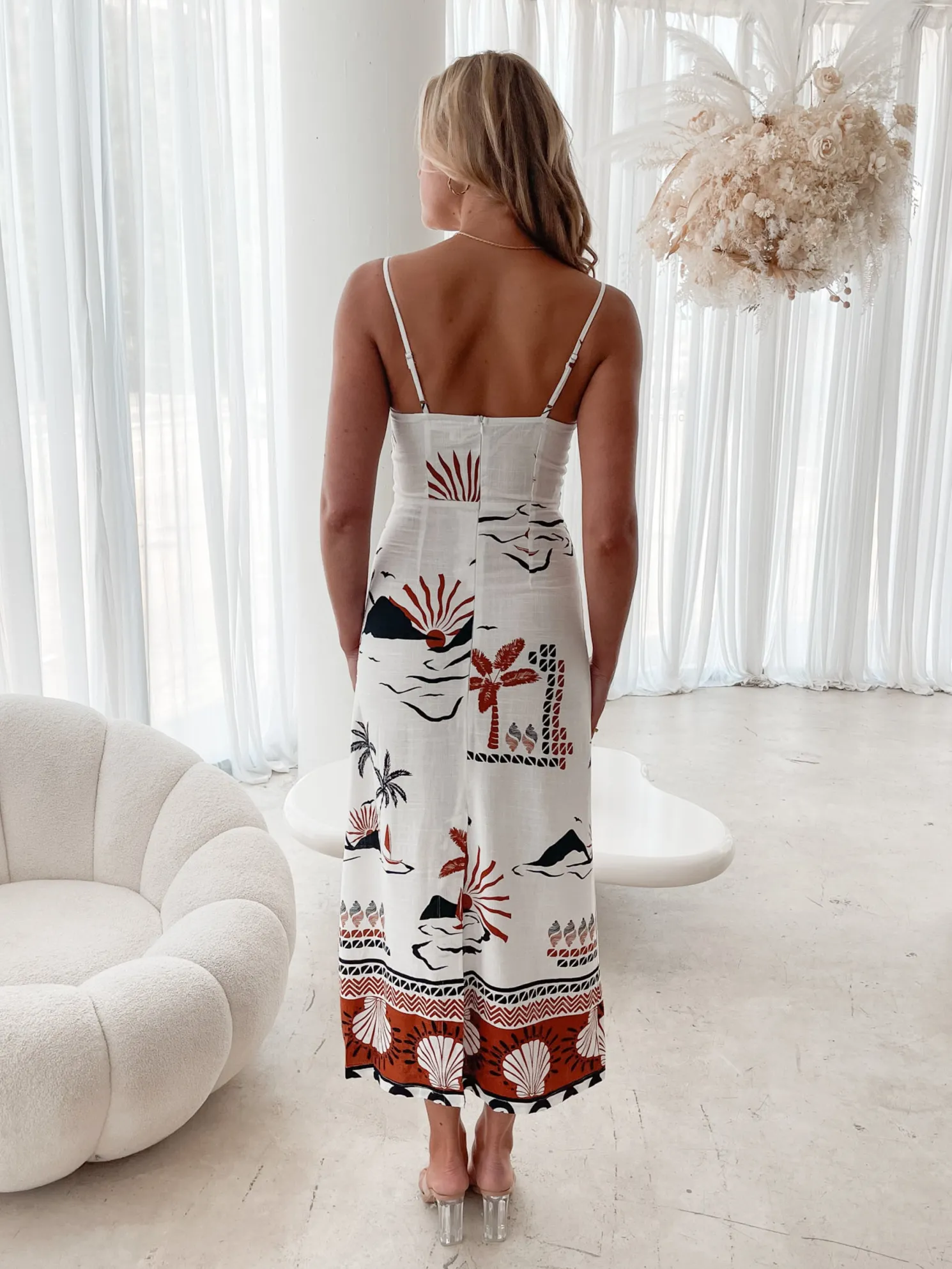 Avelaine Dress - White Print