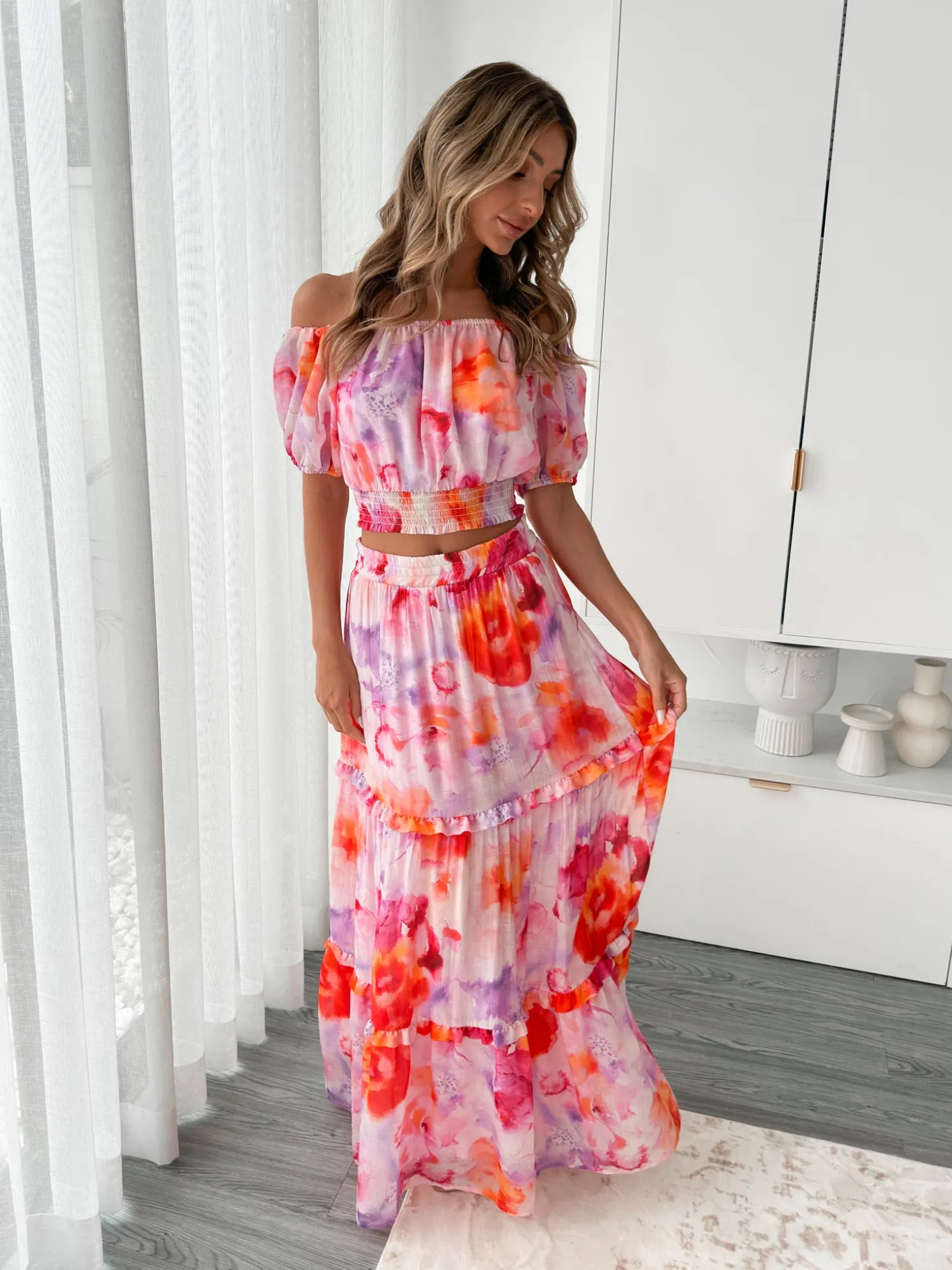 Avelisse Skirt - Pink Print