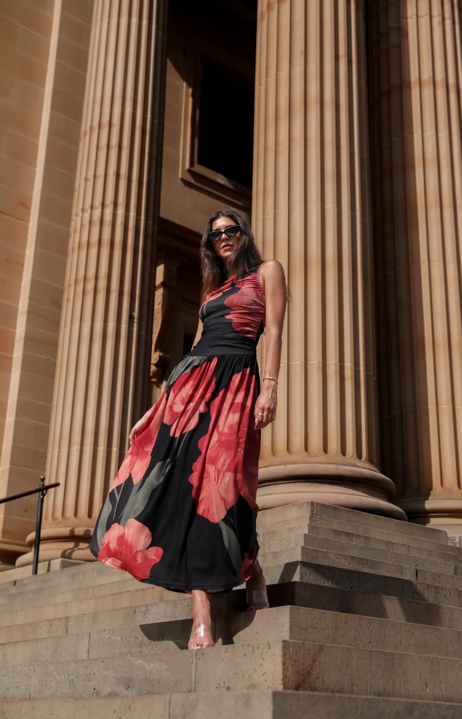 Balayage Dress - Black Floral