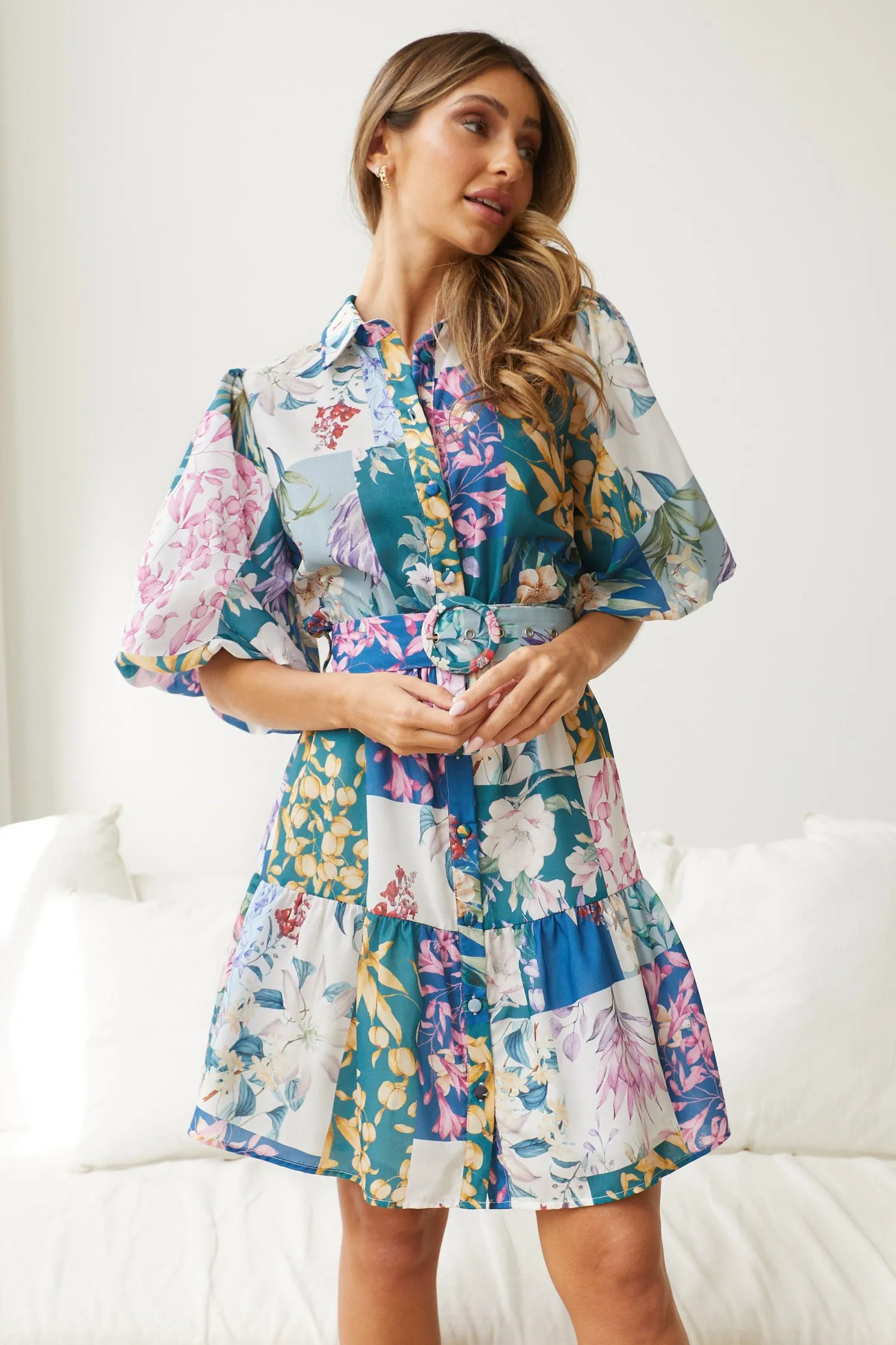 Bellarosa Dress - Navy Print