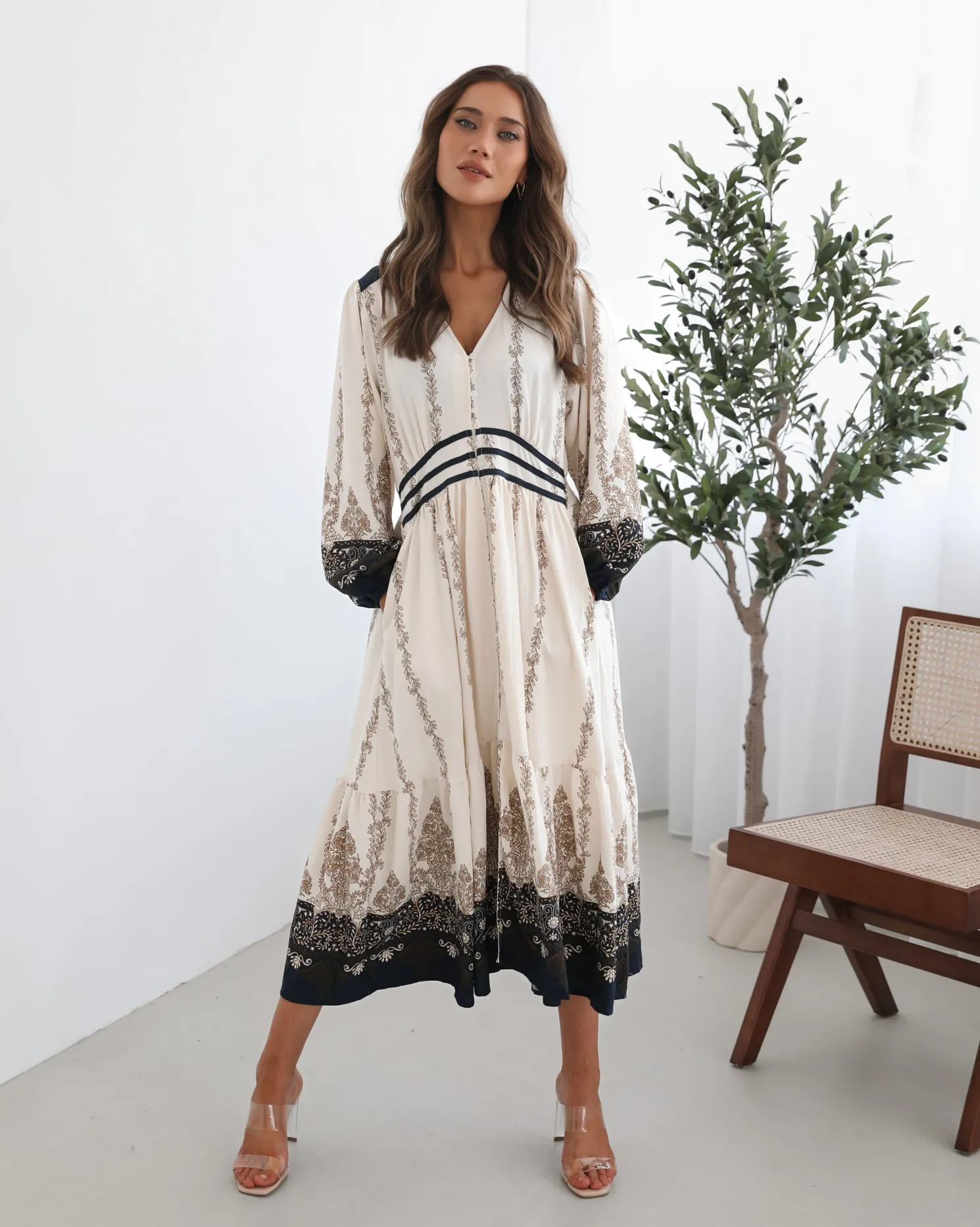 Braelynn Dress - White Print