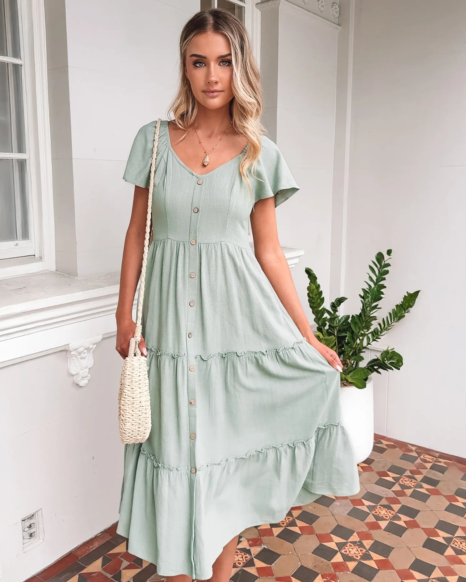 Celie Dress - Sage