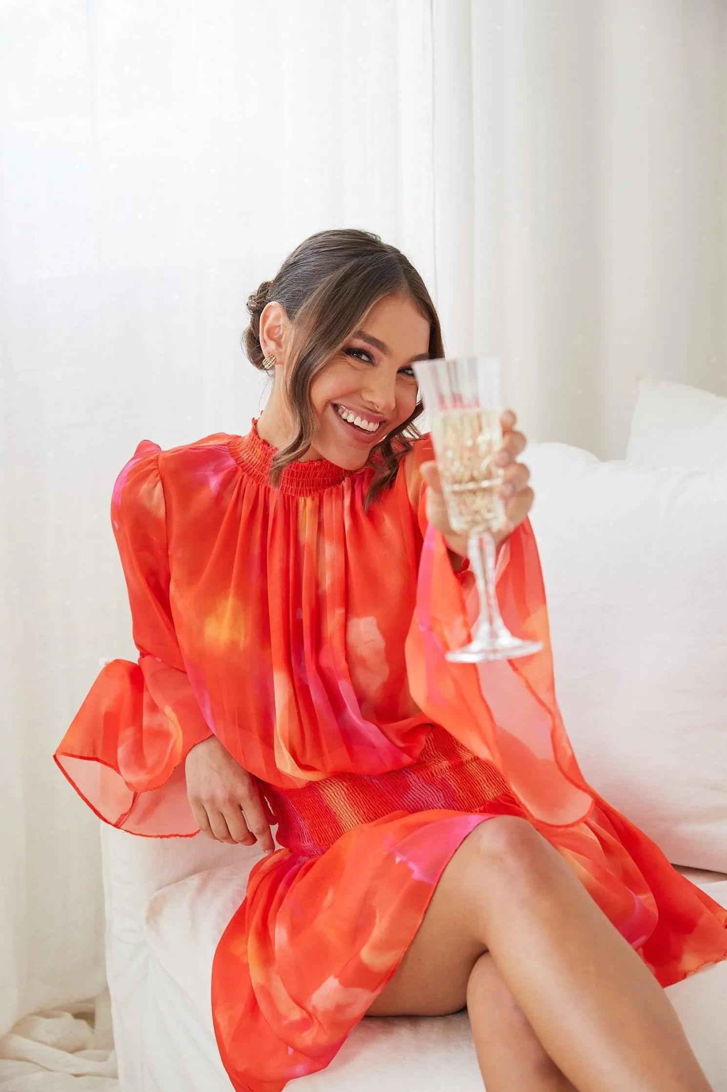 Daenerys Dress - Orange Print