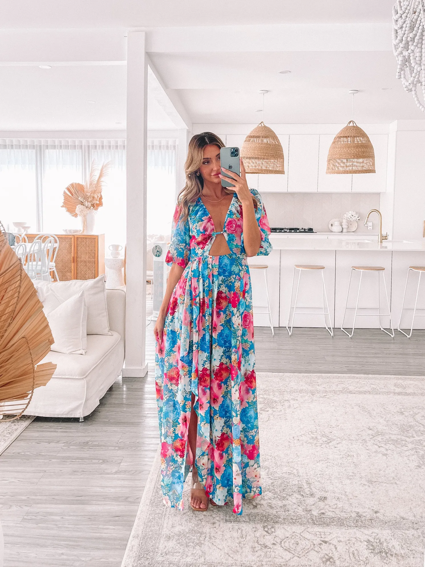 Delarina Dress - Multi Floral