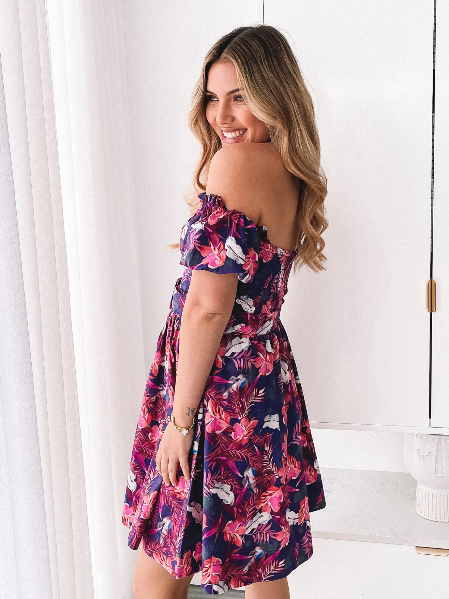 Devira Dress - Purple Rainforest