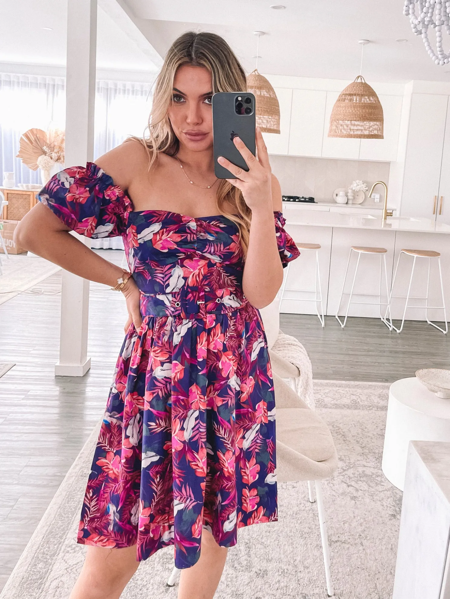 Devira Dress - Purple Rainforest