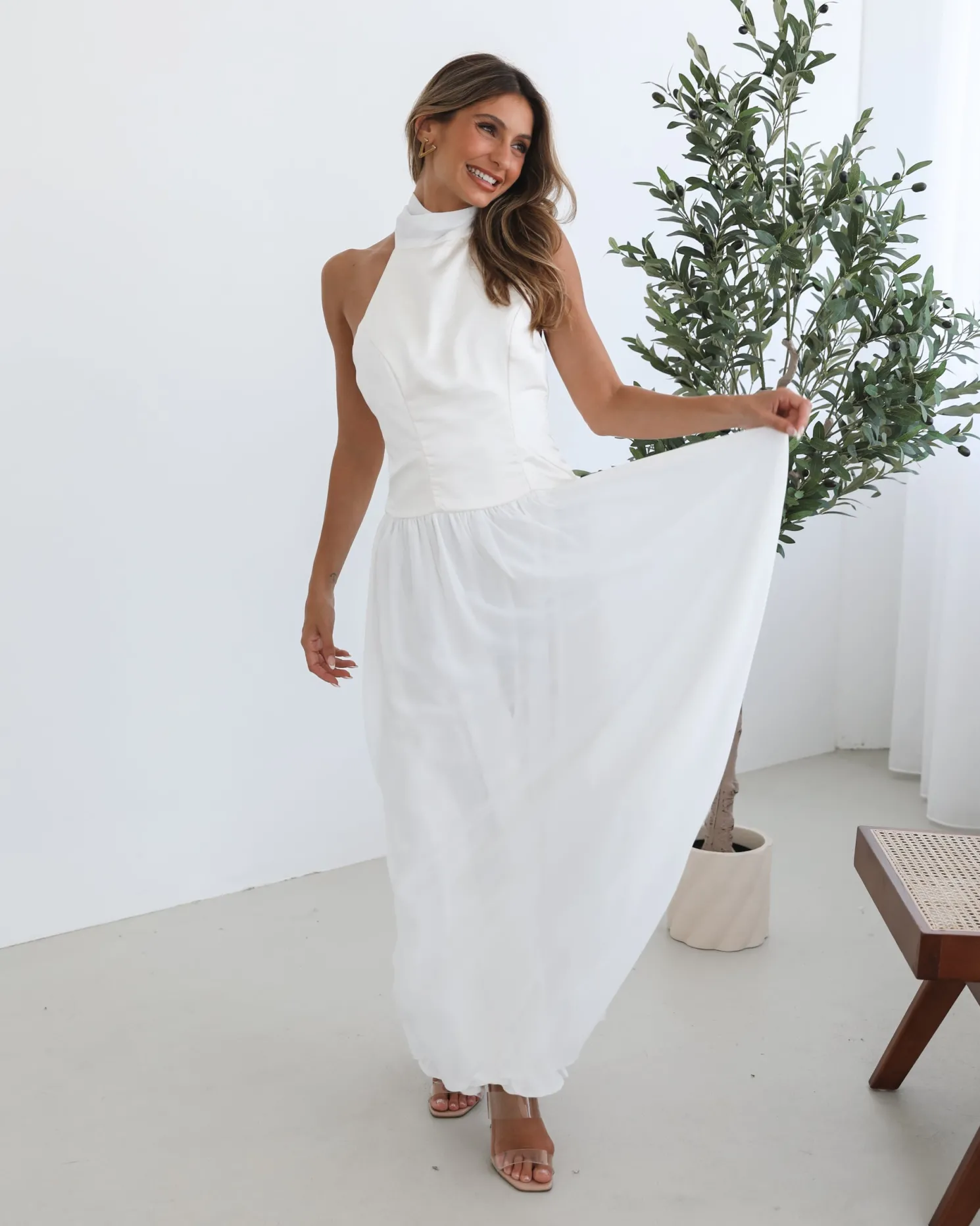 Francille Dress - White