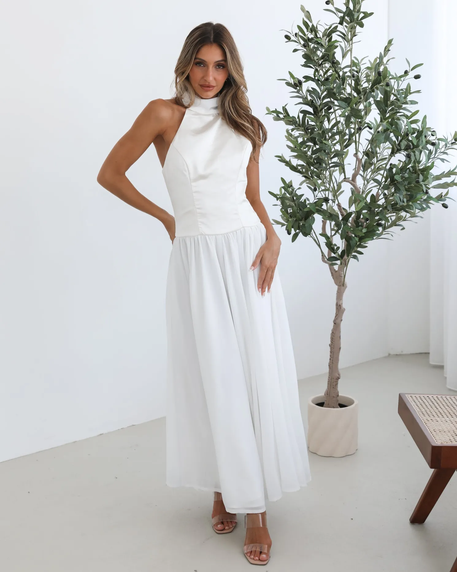 Francille Dress - White