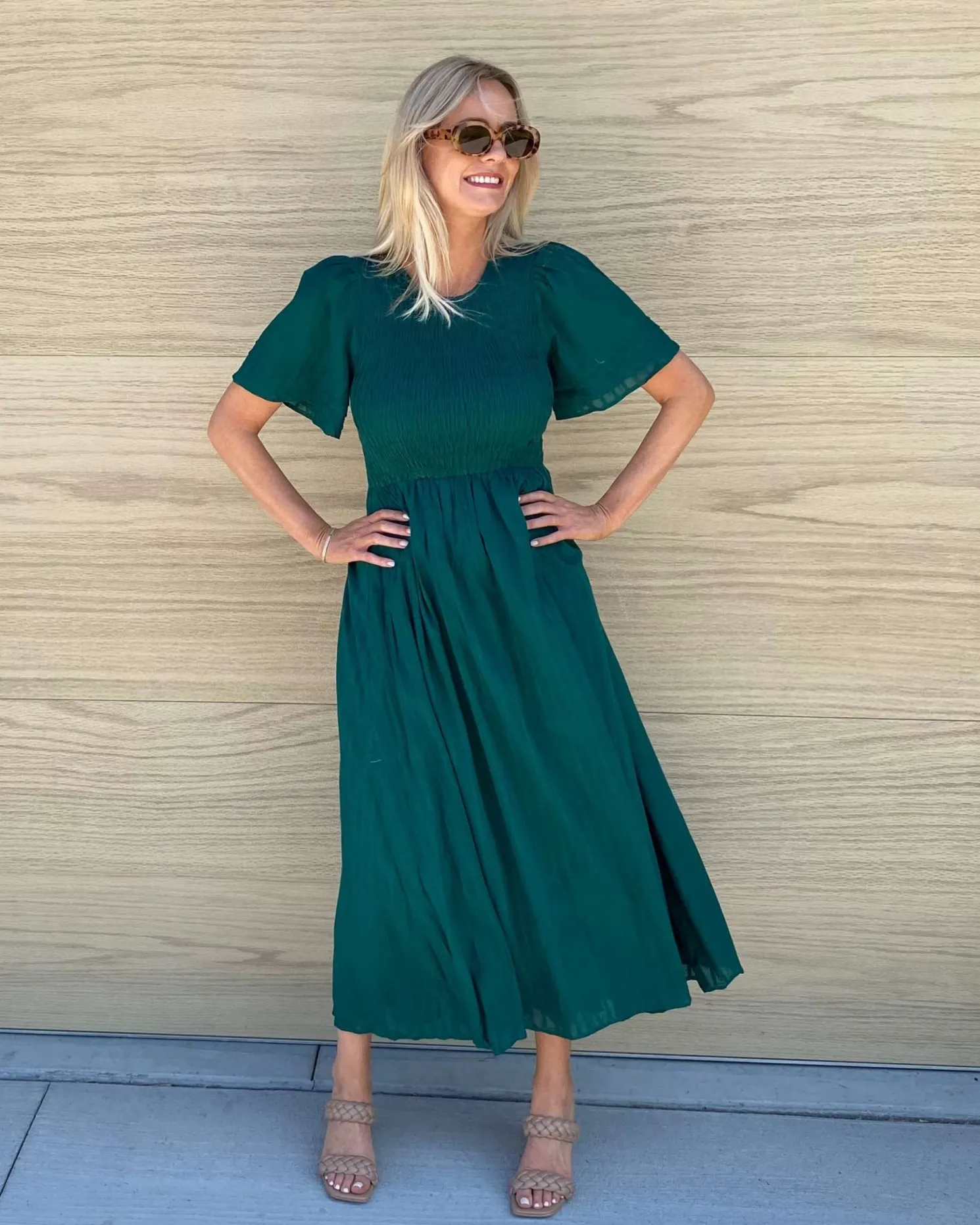 Iolana Dress - Deep Green