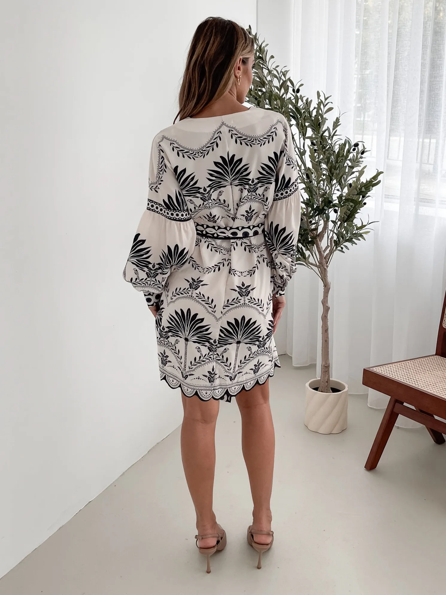 Kalena Dress - White Print