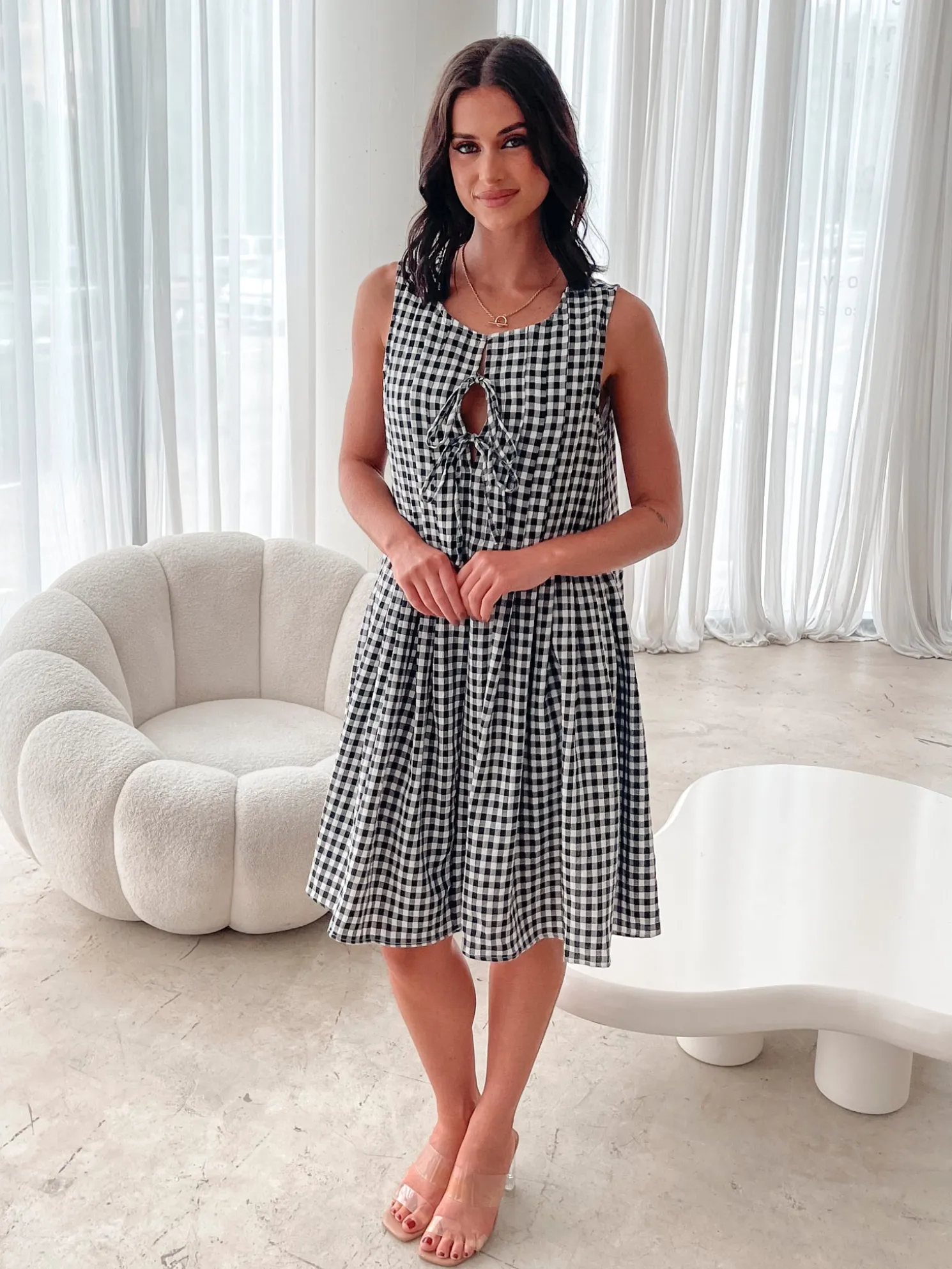 Kearah Dress - Black Gingham