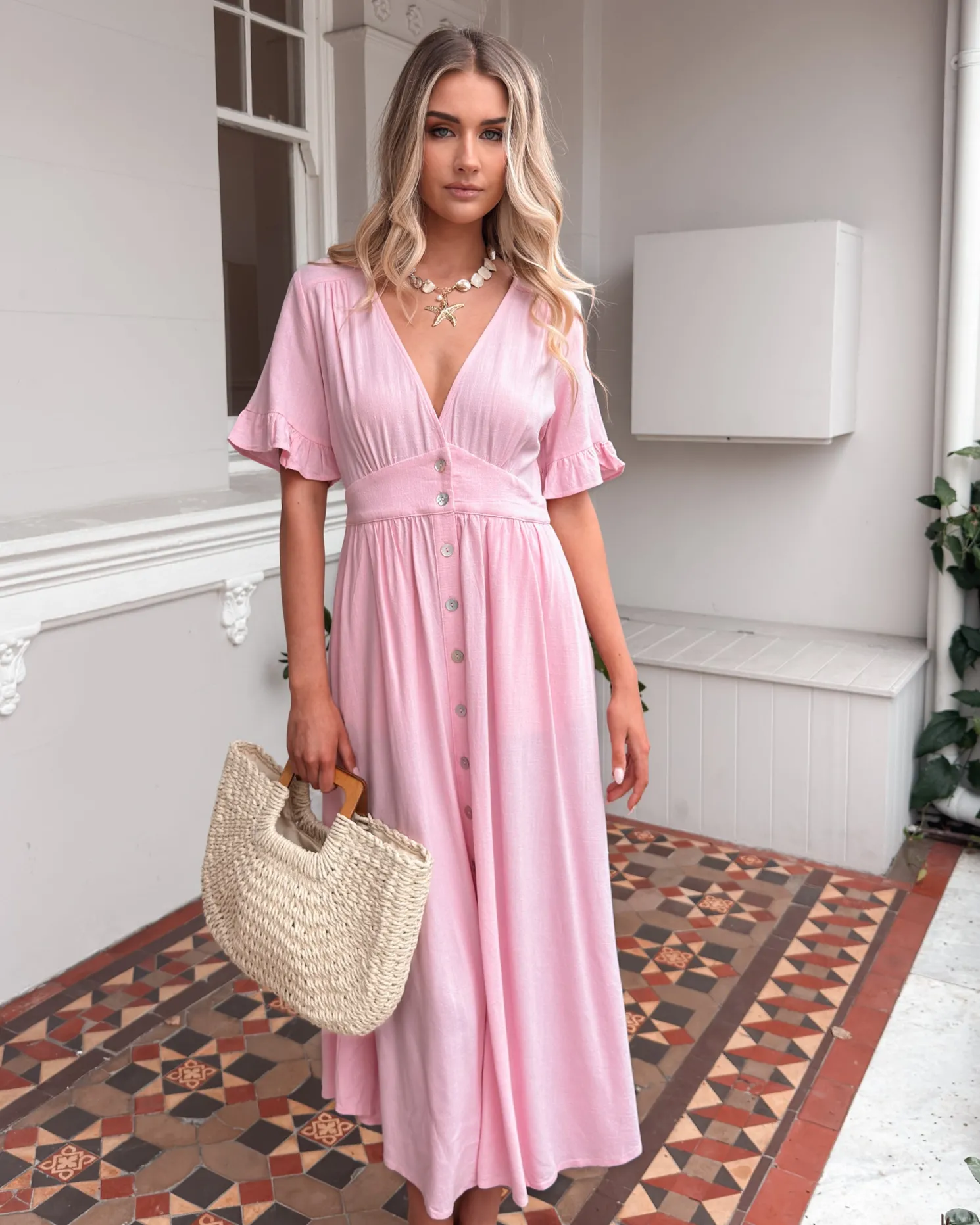 Korbela Dress - Powder Pink