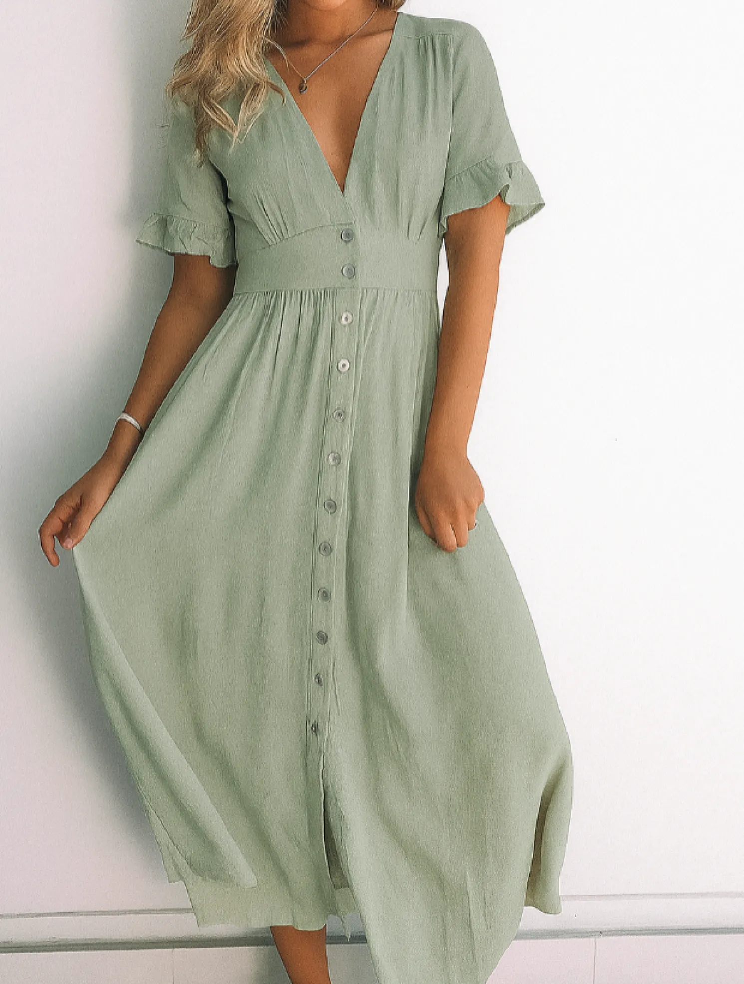 Korbela Dress - Sage