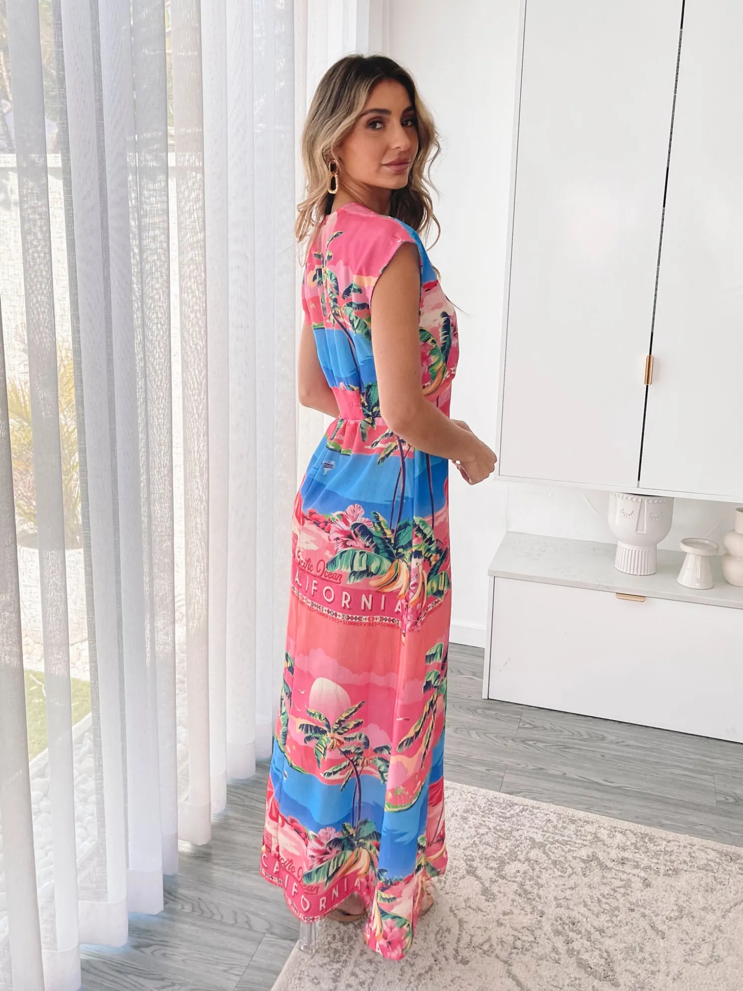 Lilibeth Dress - Pink Print