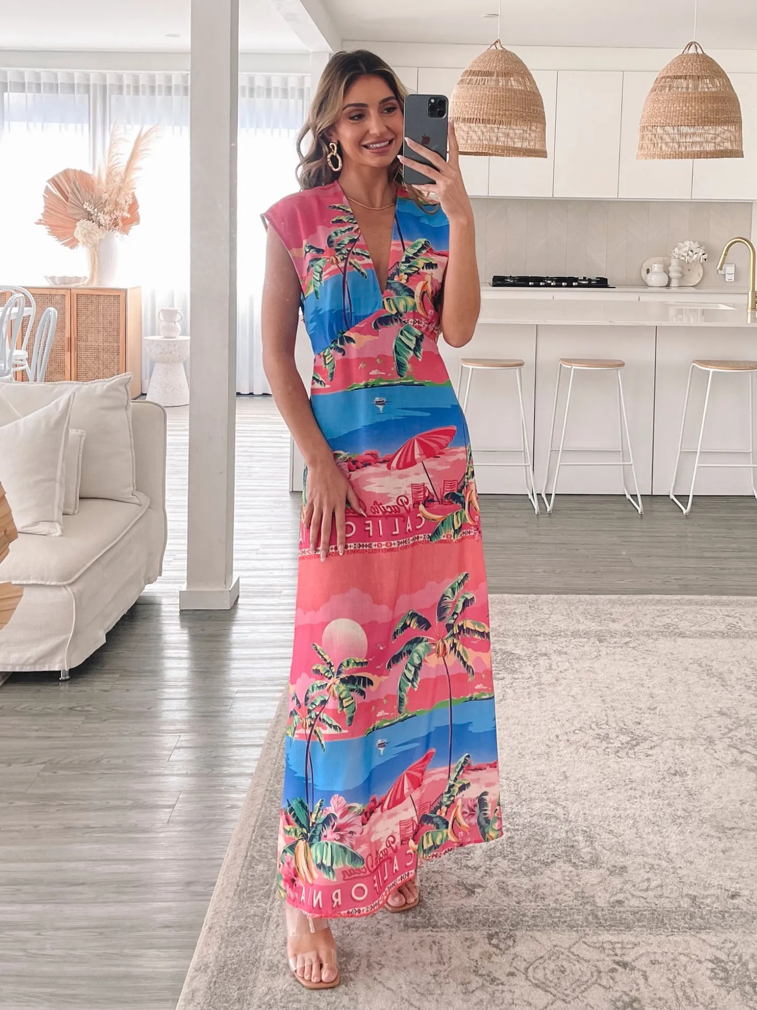 Lilibeth Dress - Pink Print