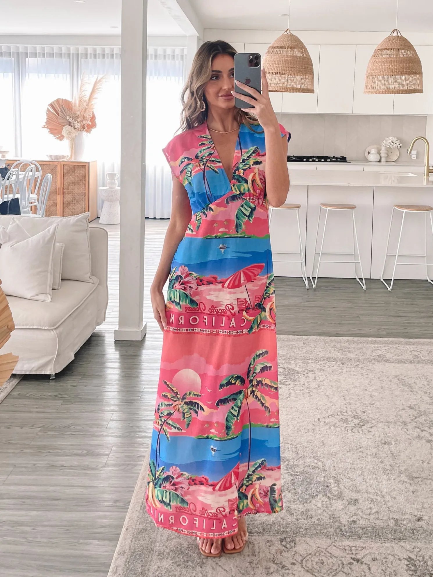 Lilibeth Dress - Pink Print