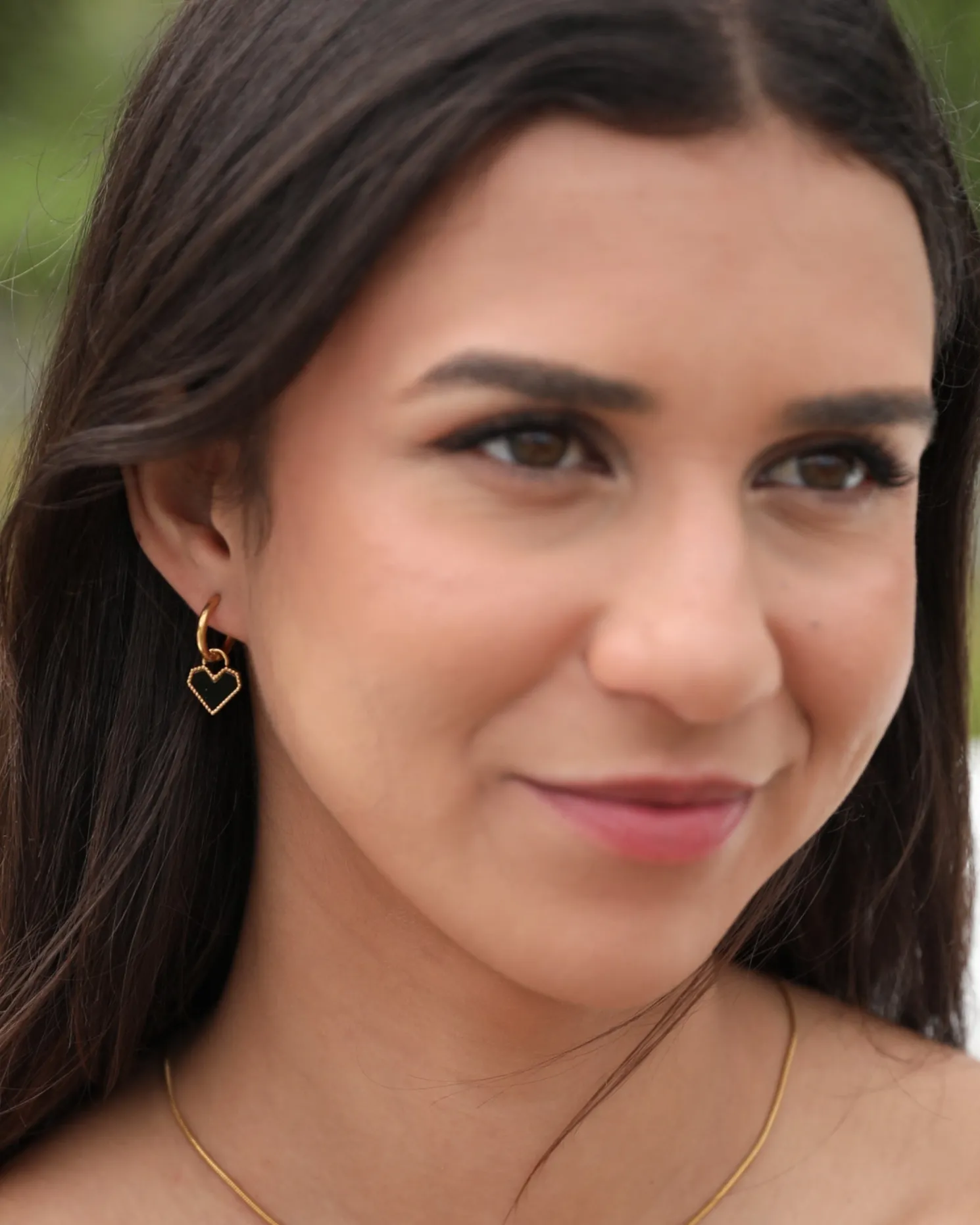 Liliosa Earrings - Black Gold