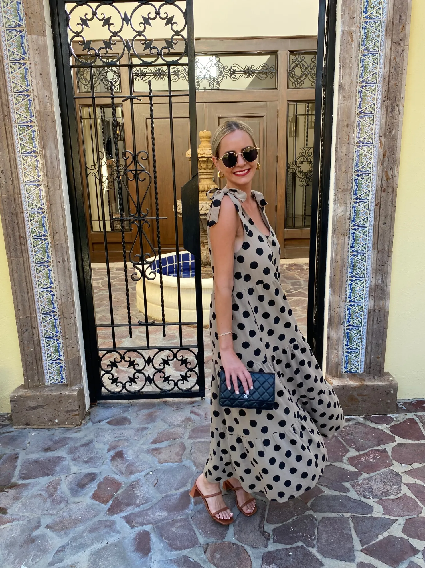 Lyda Dress - Khaki Spot