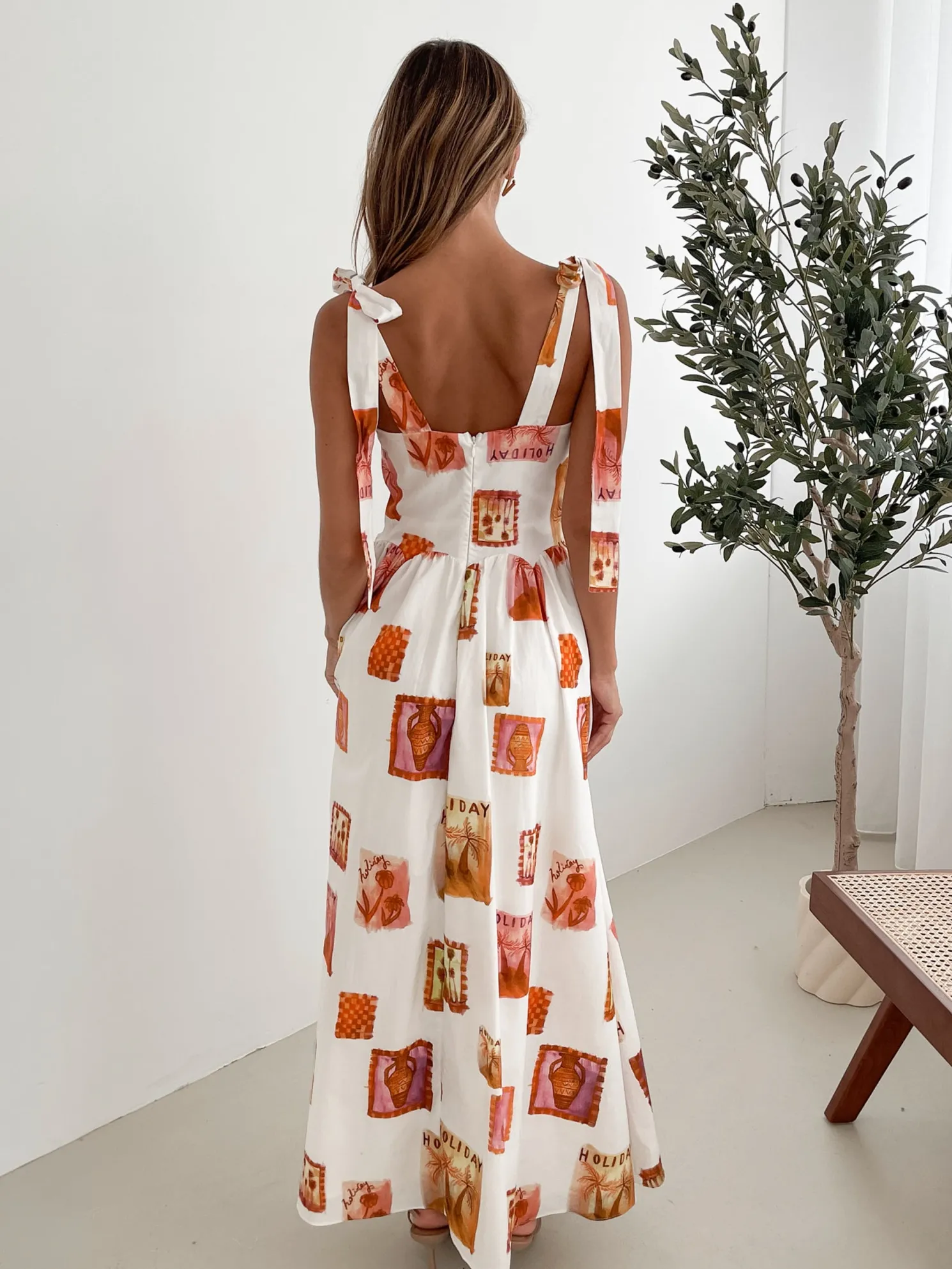 Miriah Dress - White Print