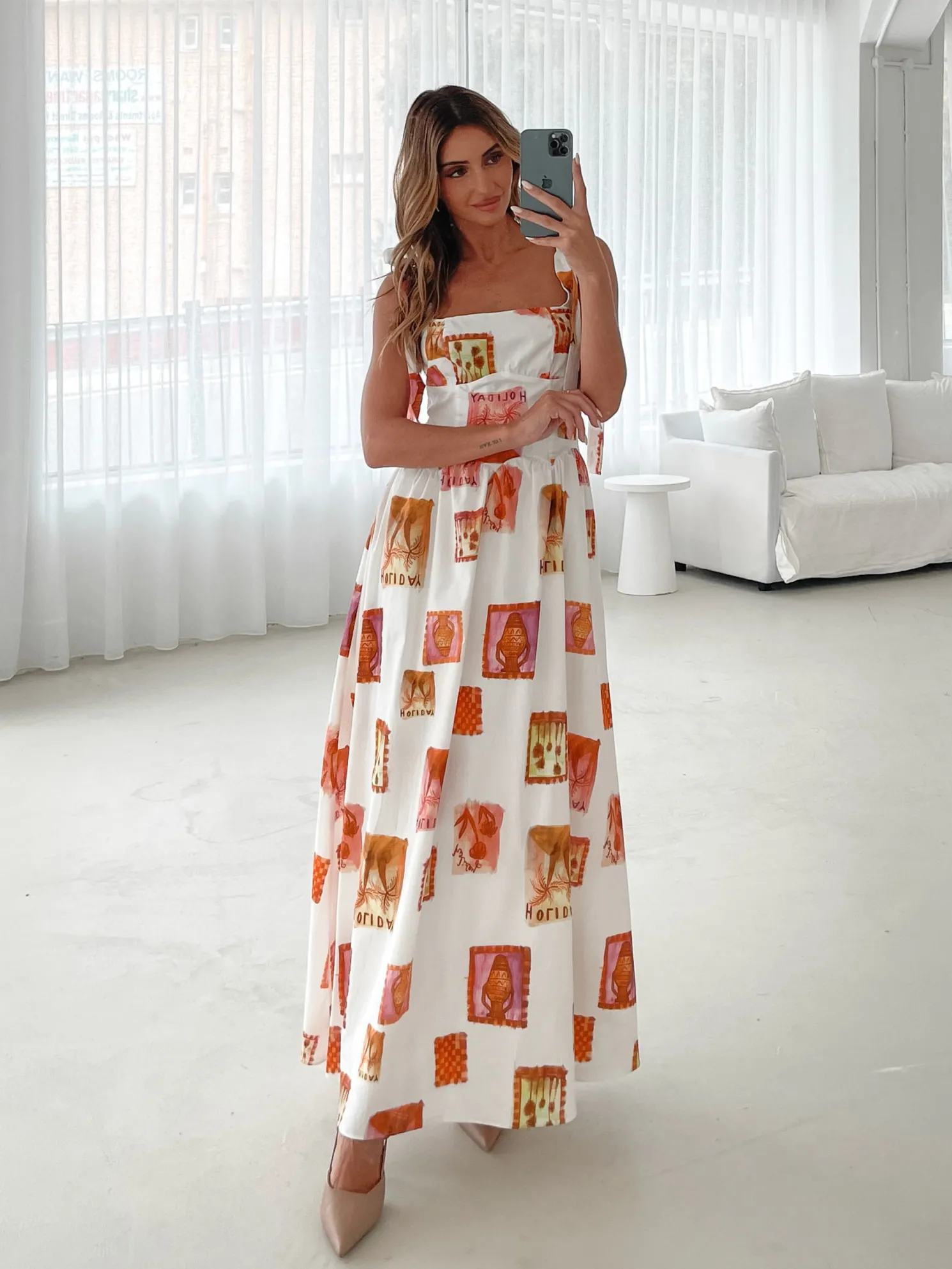 Miriah Dress - White Print