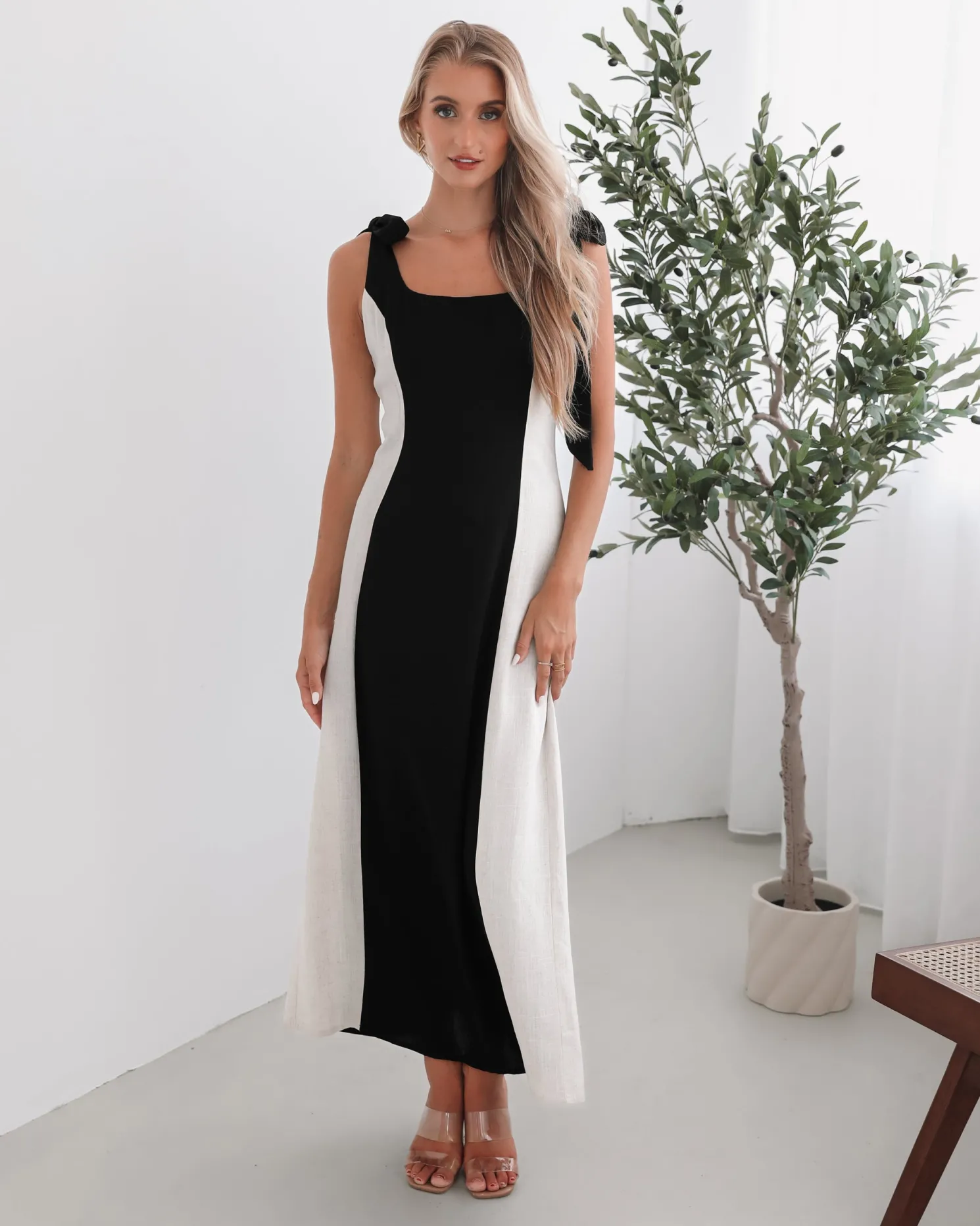 Morticia Dress - Black Multi