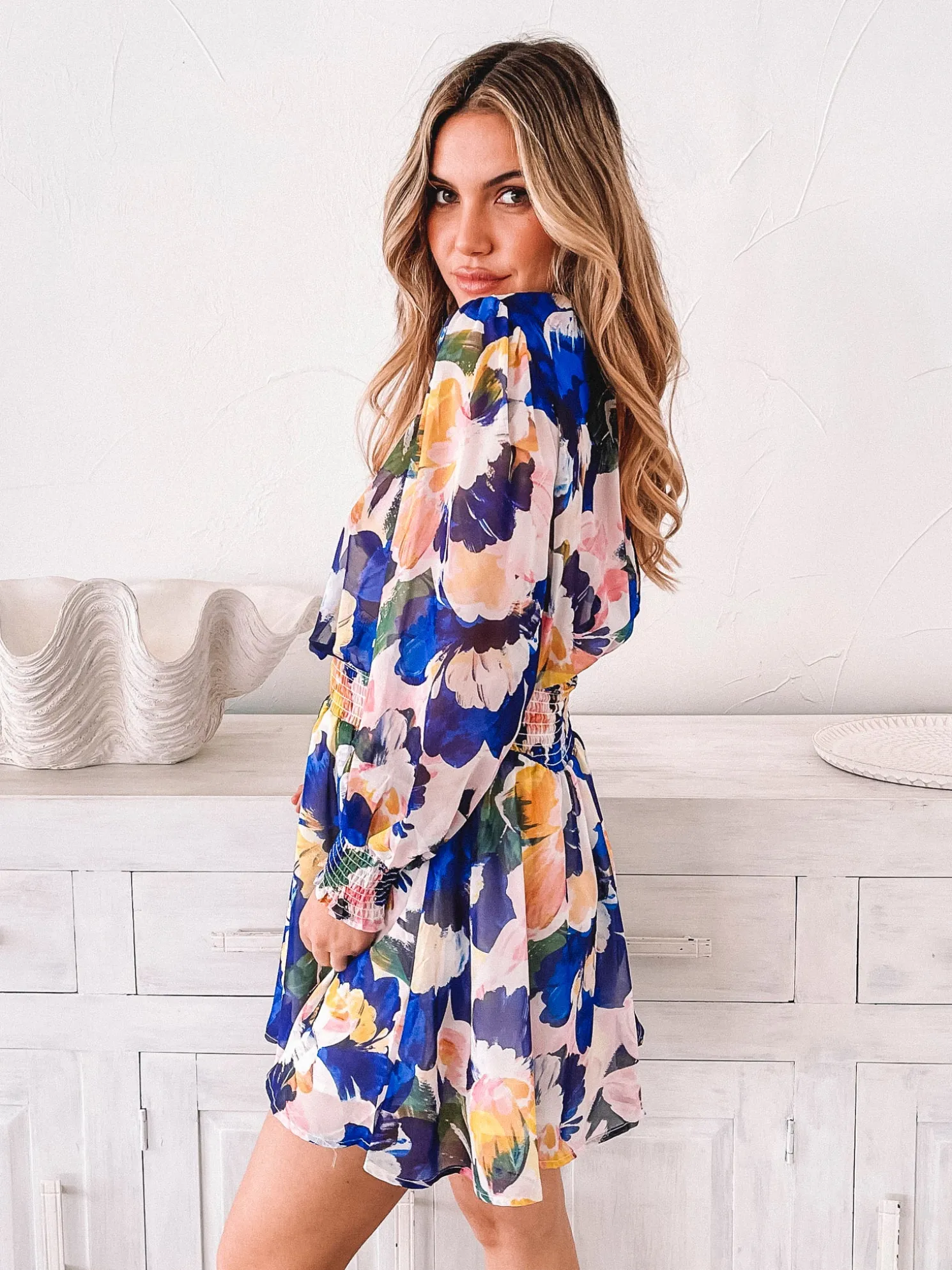 Neary Dress - Painted Cobalt