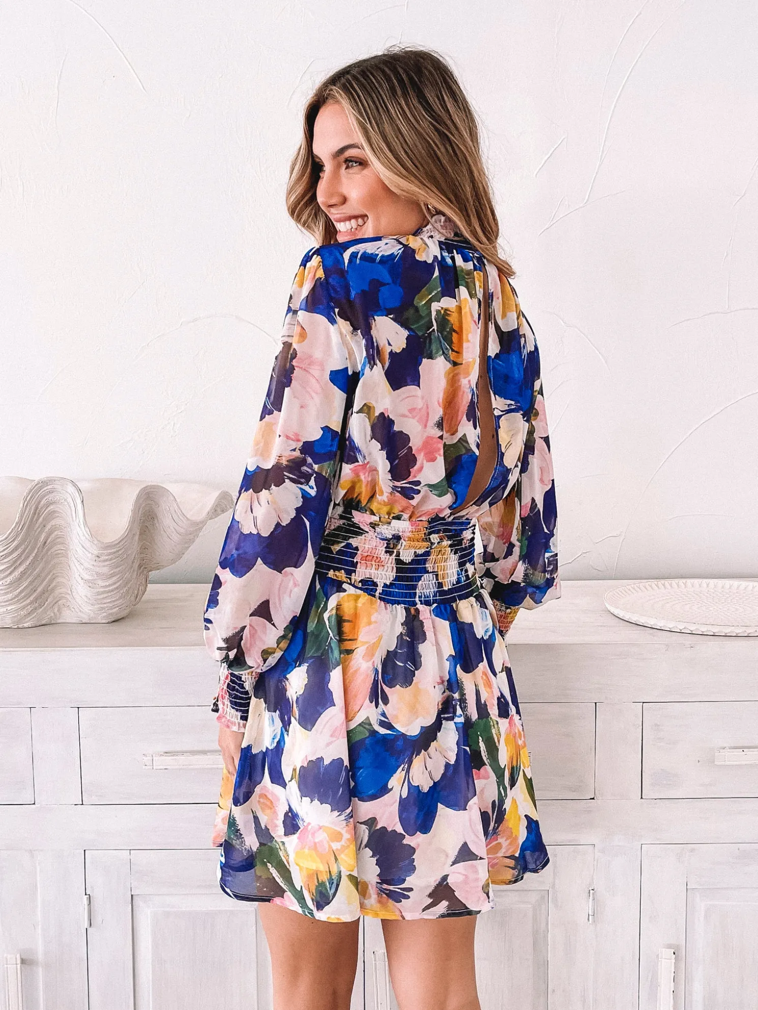 Neary Dress - Painted Cobalt