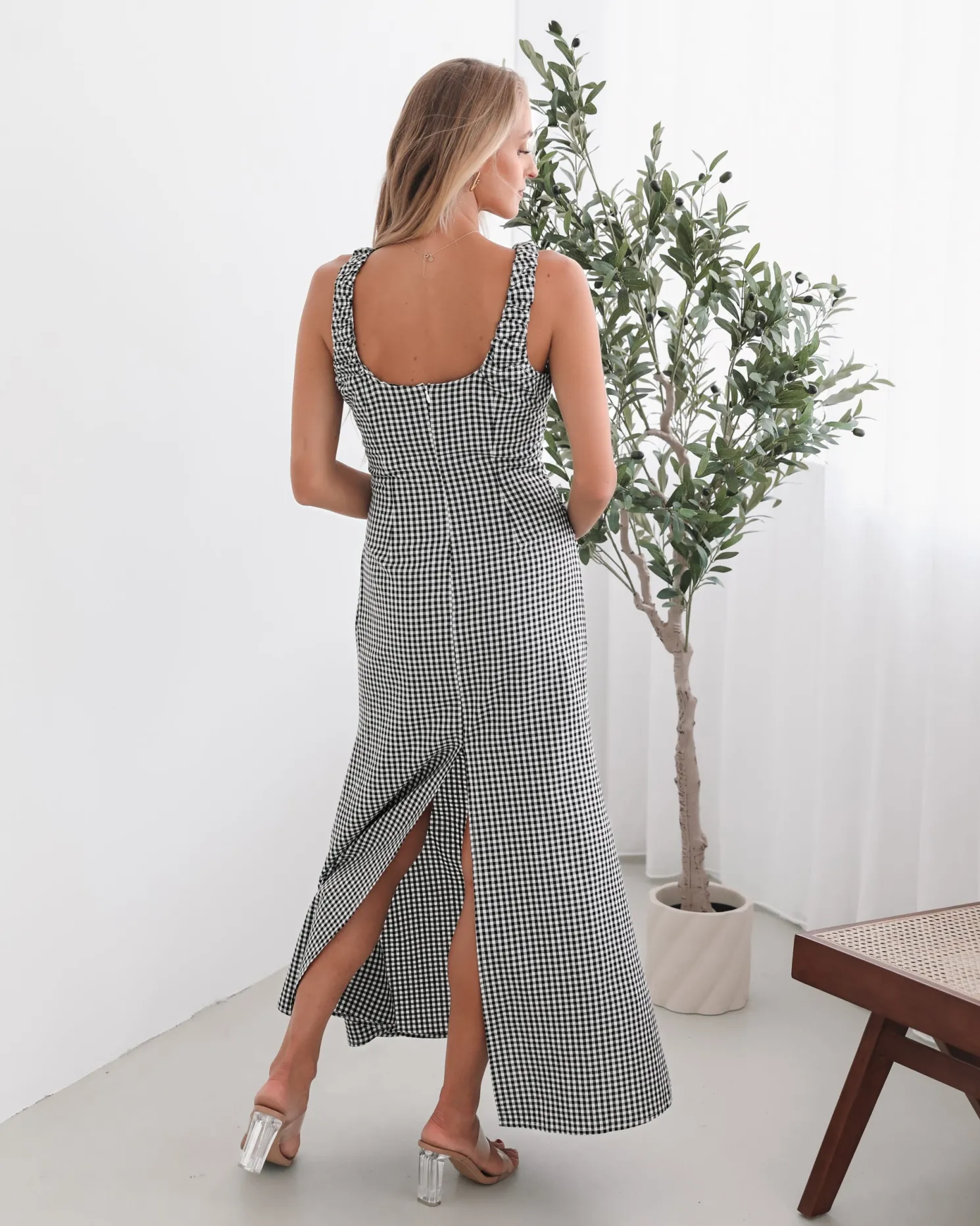 Patrizia Dress - Black Gingham