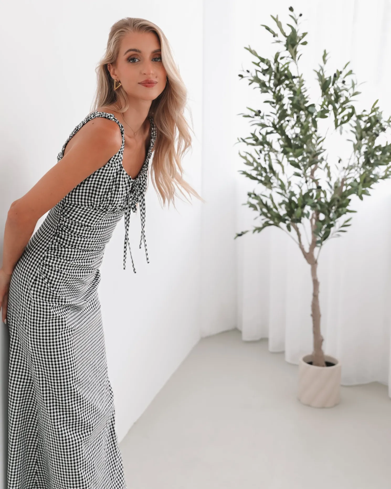 Patrizia Dress - Black Gingham