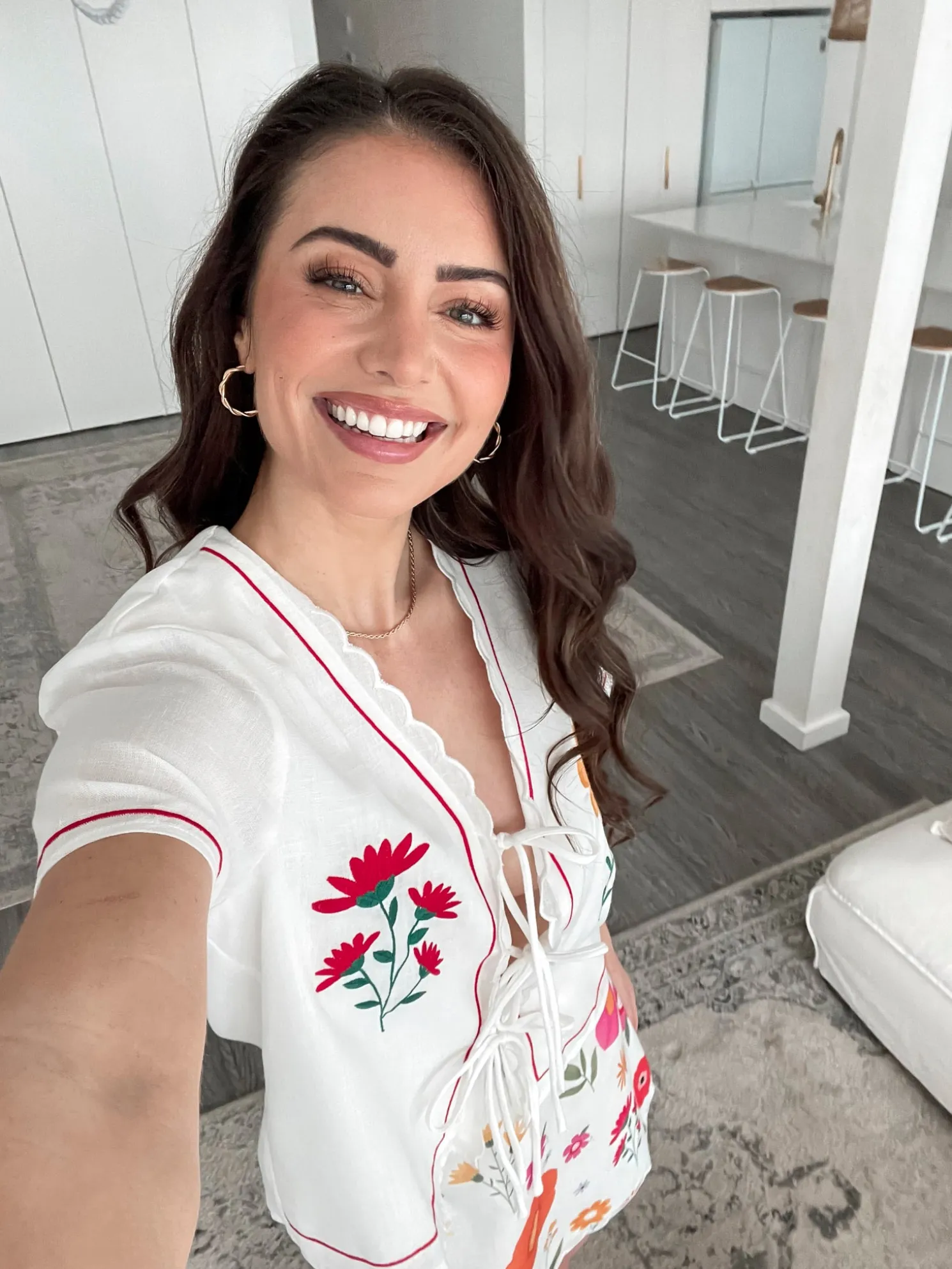 Paulette Skirt - White Floral