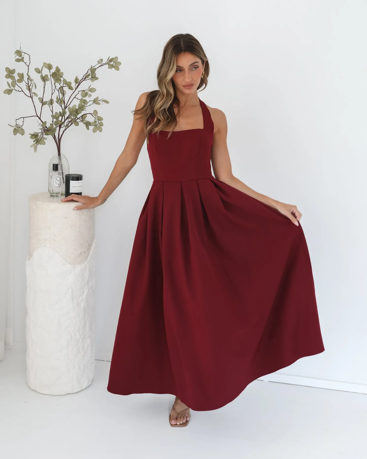 Quenara Dress - Wine