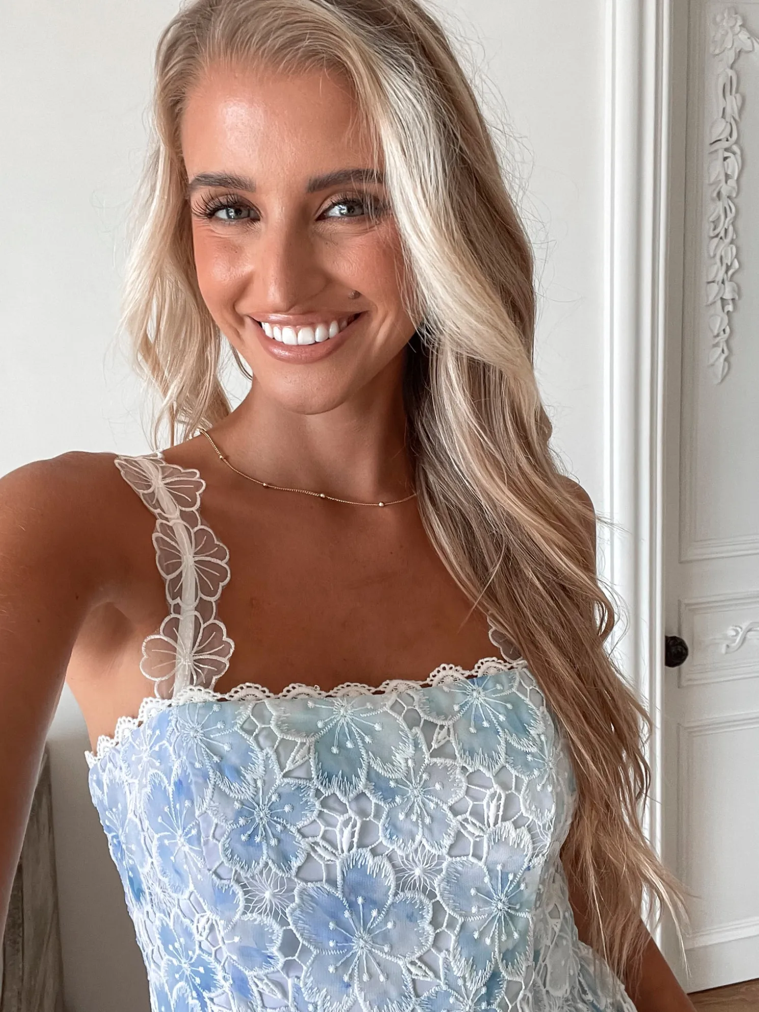 Riya Dress - Blue Floral