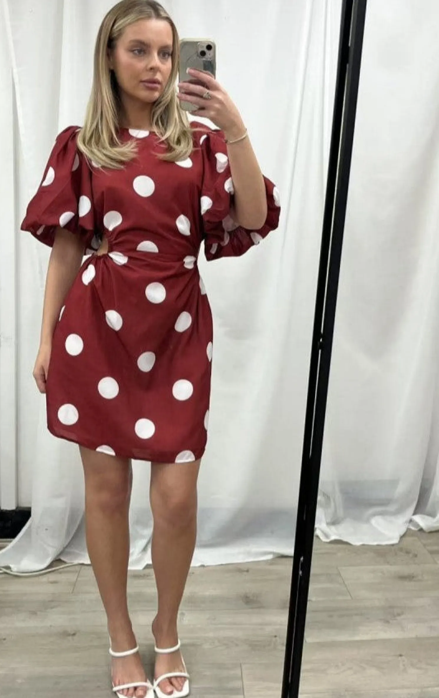 Shahnaz Dress - Wine Spot