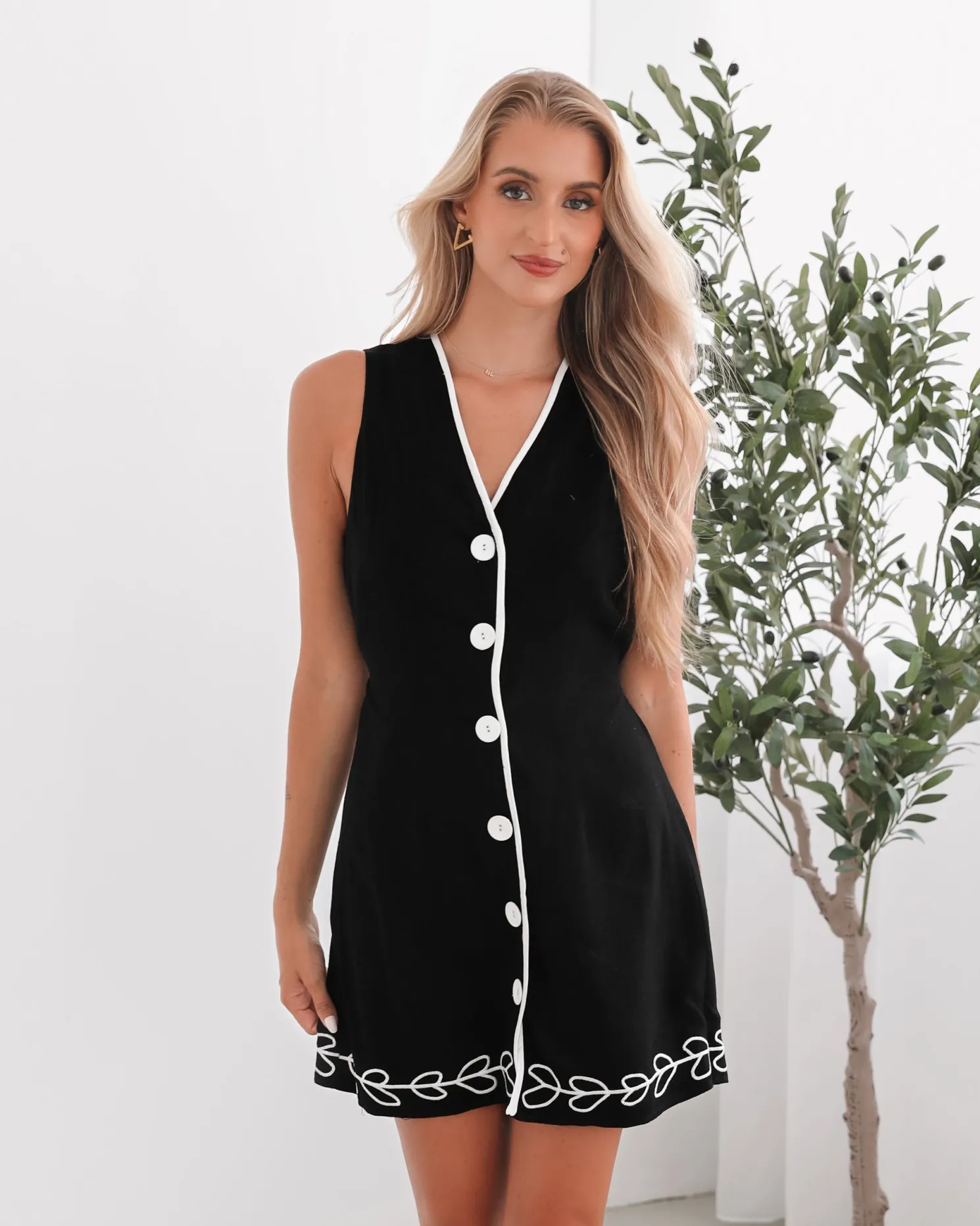Shaleena Dress - Black Print