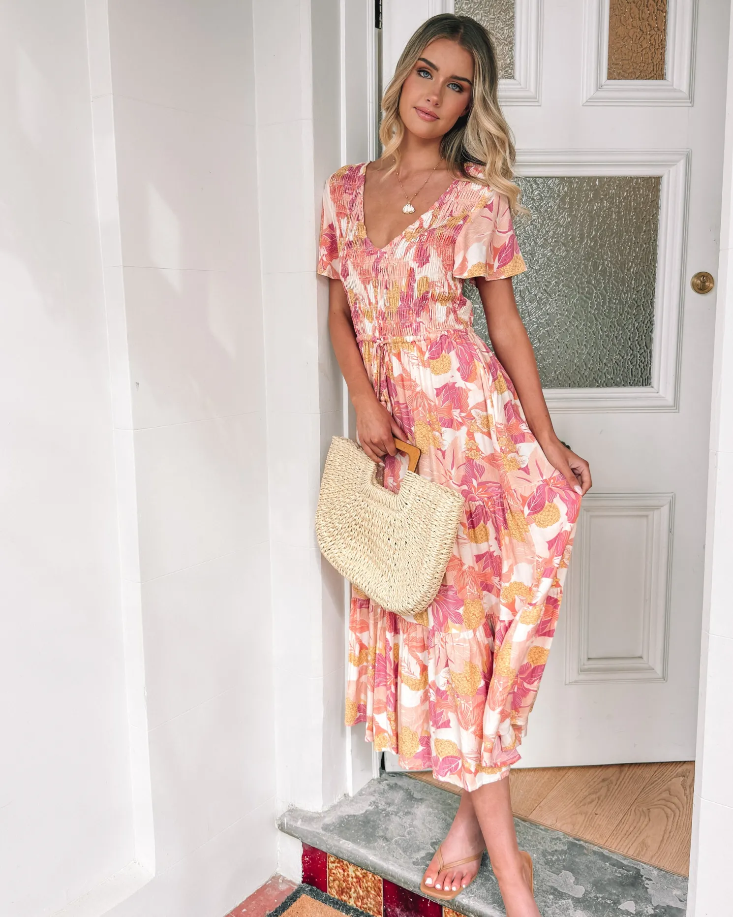 Shana Dress - Pink Floral