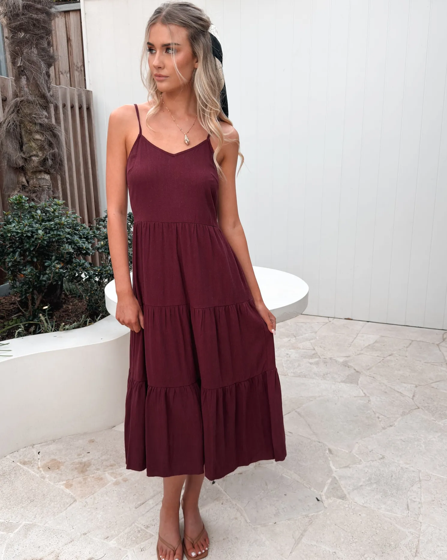 Sonya Dress - Bordeaux