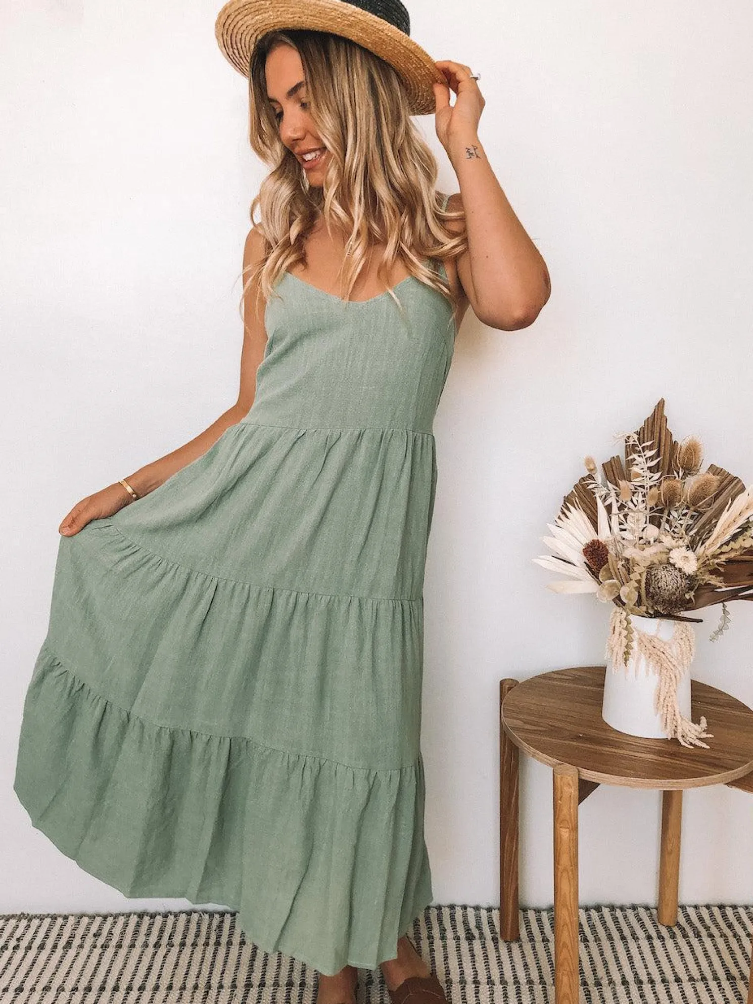 Sonya Dress - Khaki