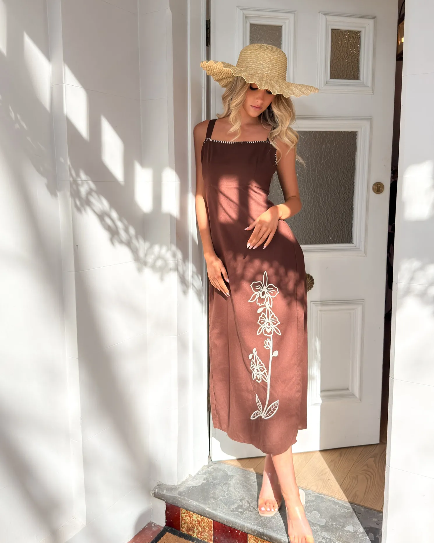 Syvella Dress - Brown Floral