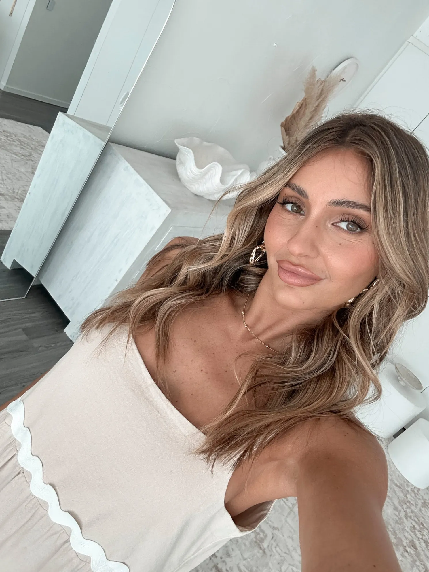 Taline Dress - Beige Multi