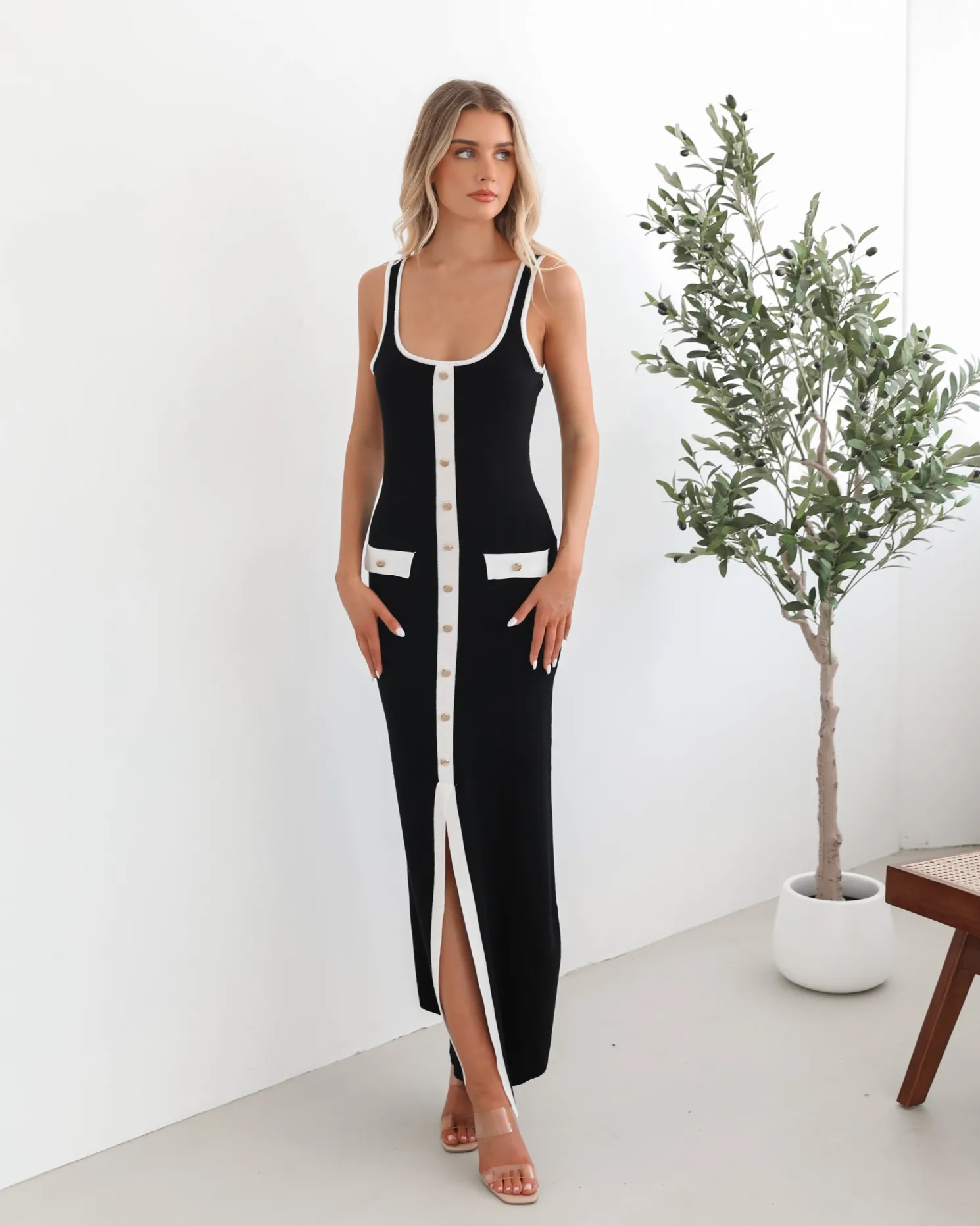 Terressia Knit Dress - Black Multi