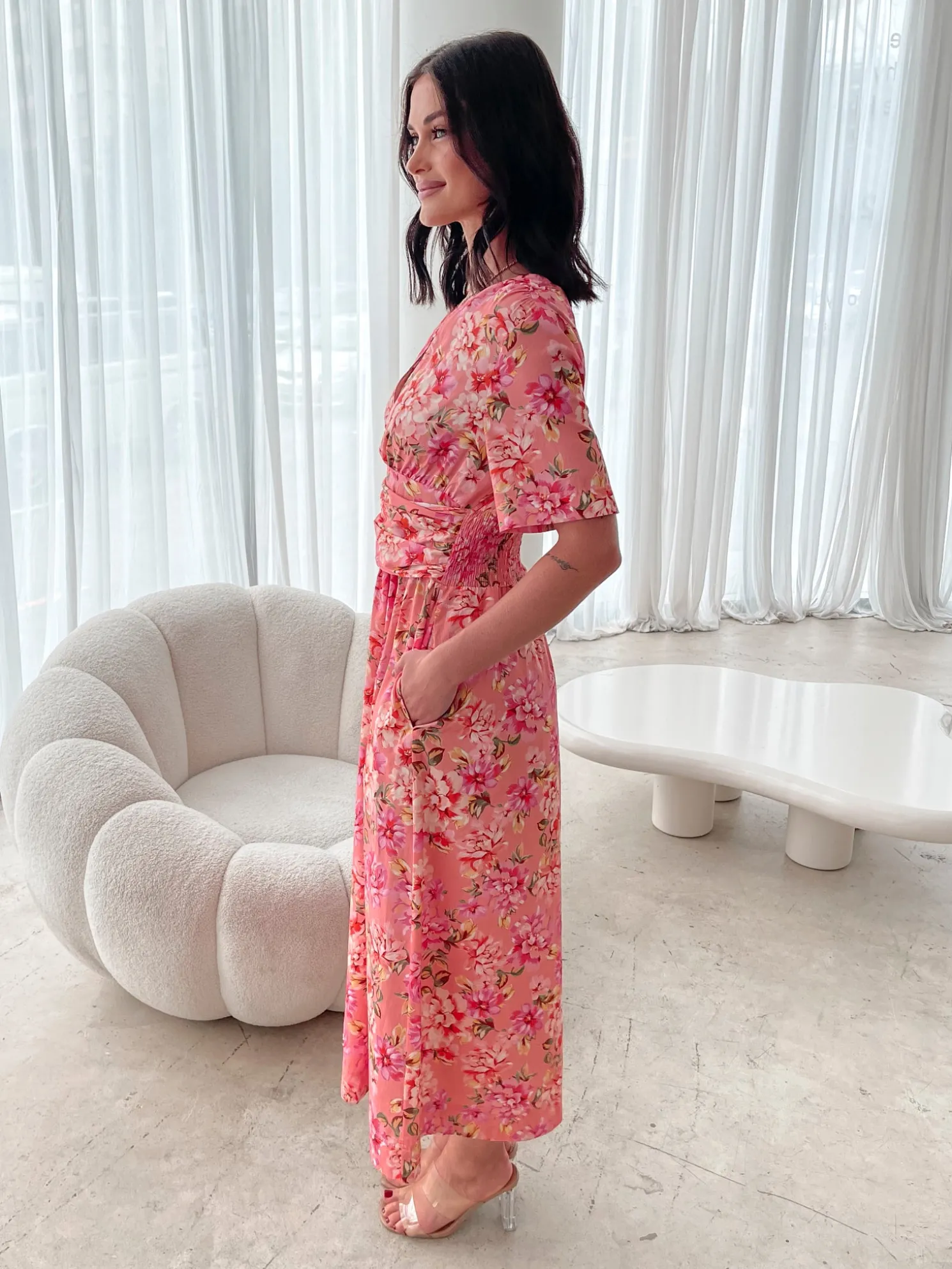 Tivona Dress - Peach Blossom