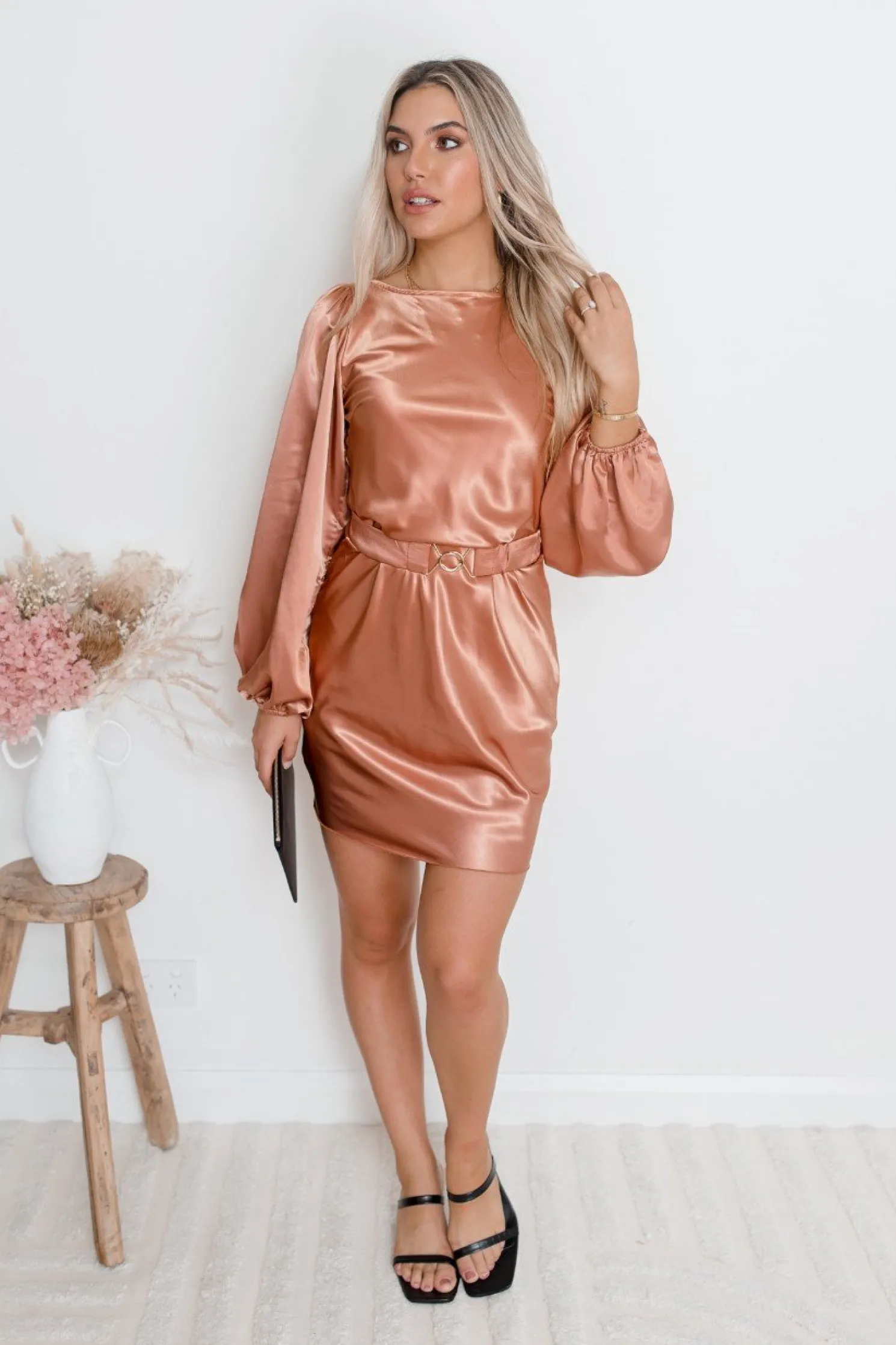 Tonneli Dress - Rust