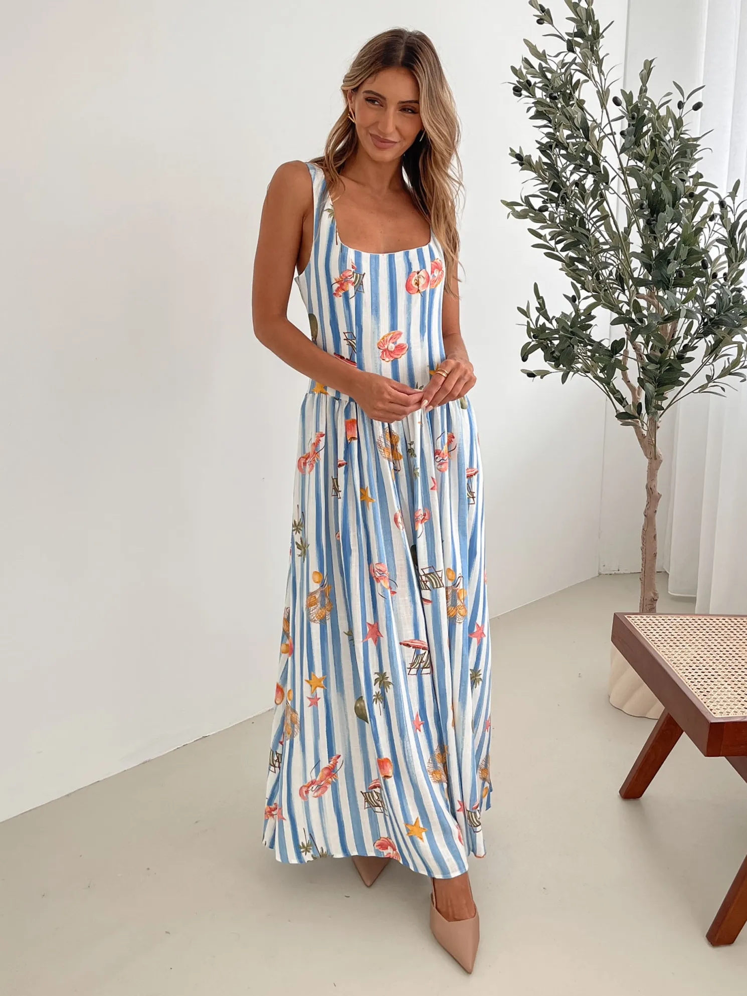 Uhura Dress - Blue Print